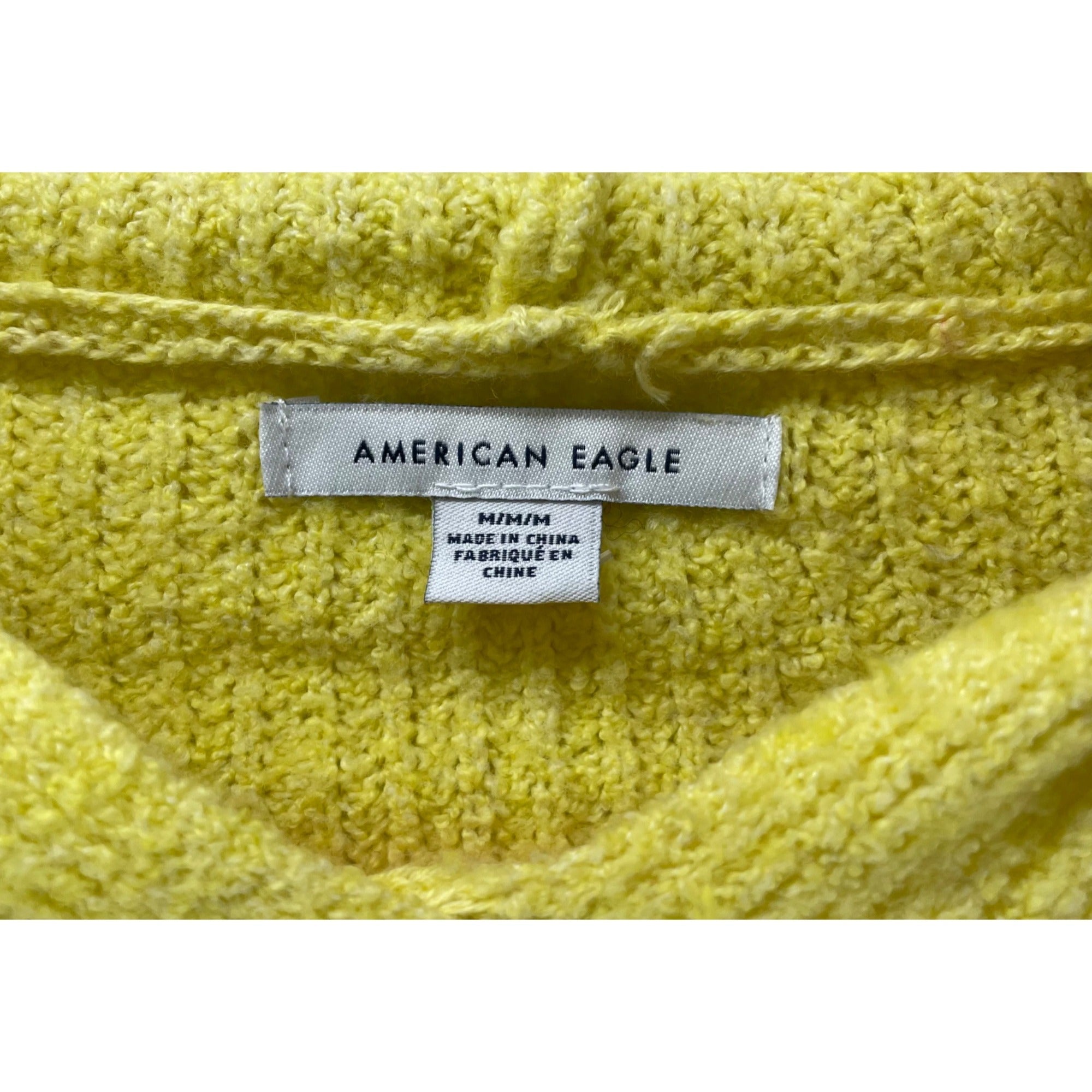 American Eagle Women’s Medium Bright Yellow Hoodie Sweatshirt