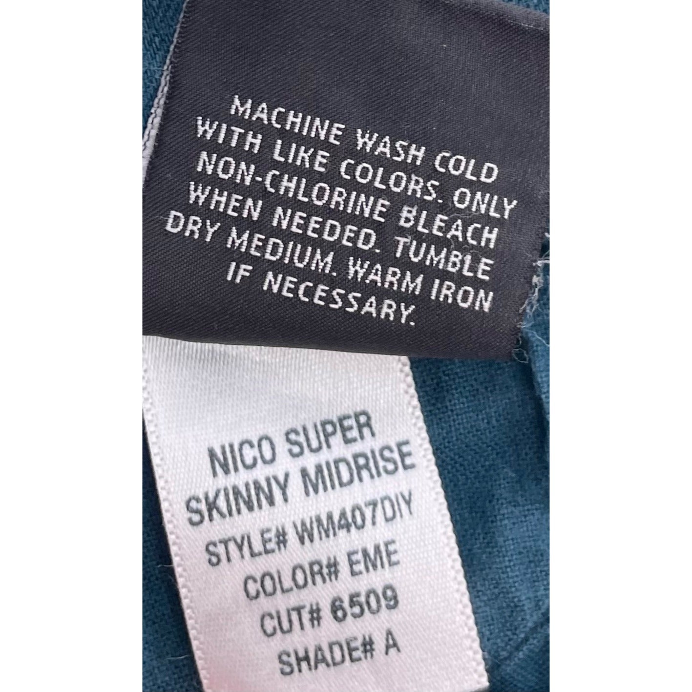 CLEARANCE Hudson Women's Size 26 Forest Green Nico Super Skinny Midrise Jeans