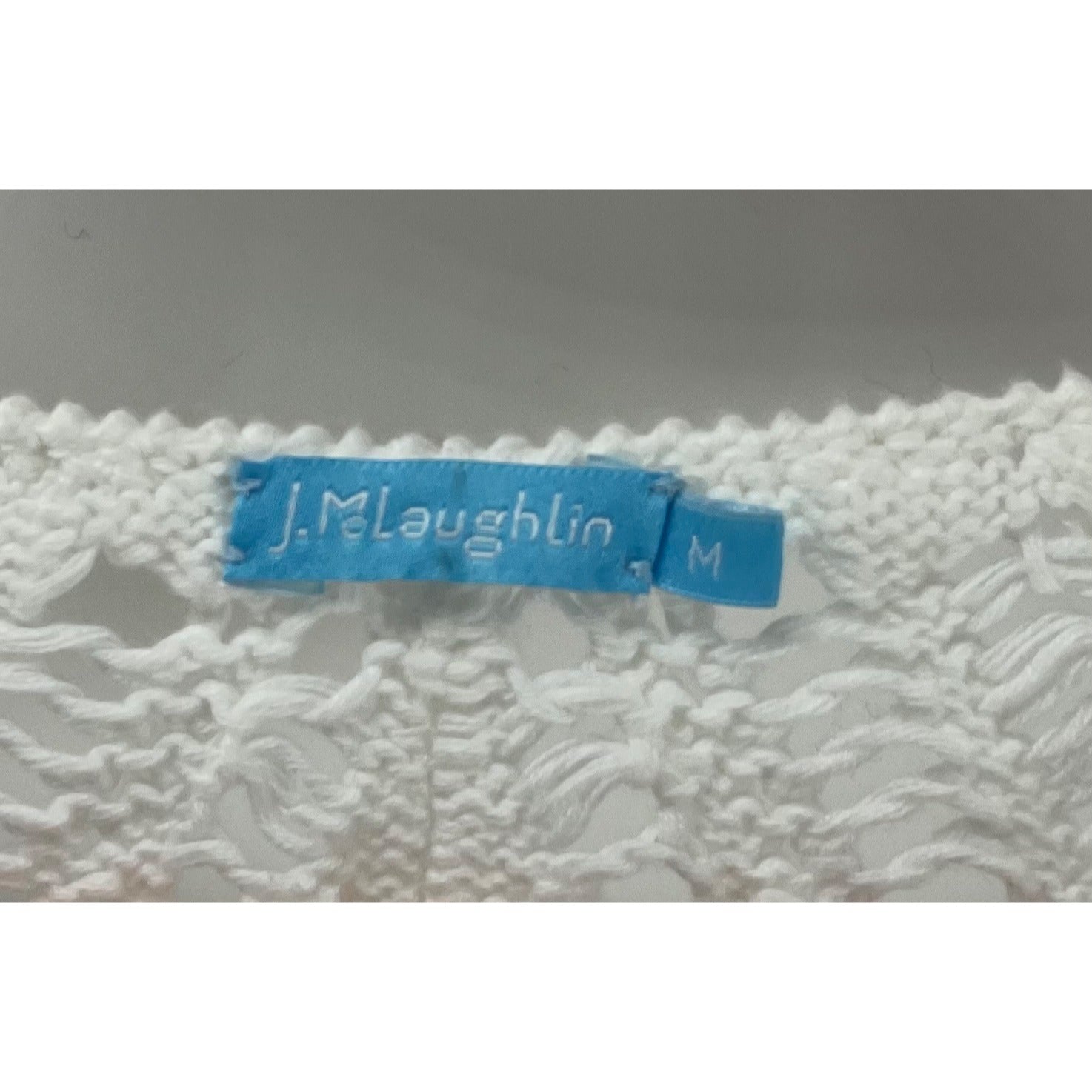 J. M. McLaughlin Women’s Medium White Mesh Sweater