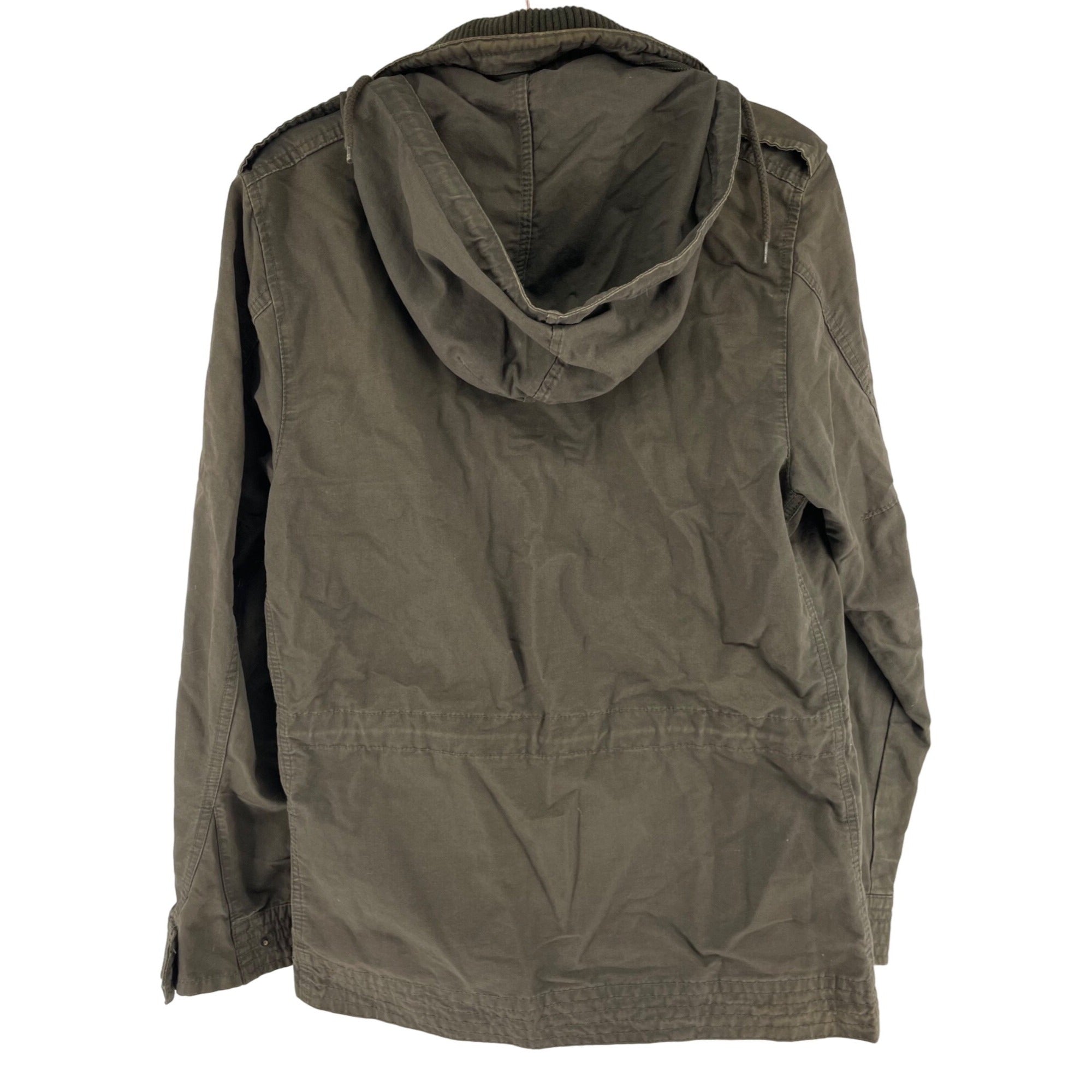 H&M Women's Size Small Khaki Army Green Army Green Hoodie Utility Jacket