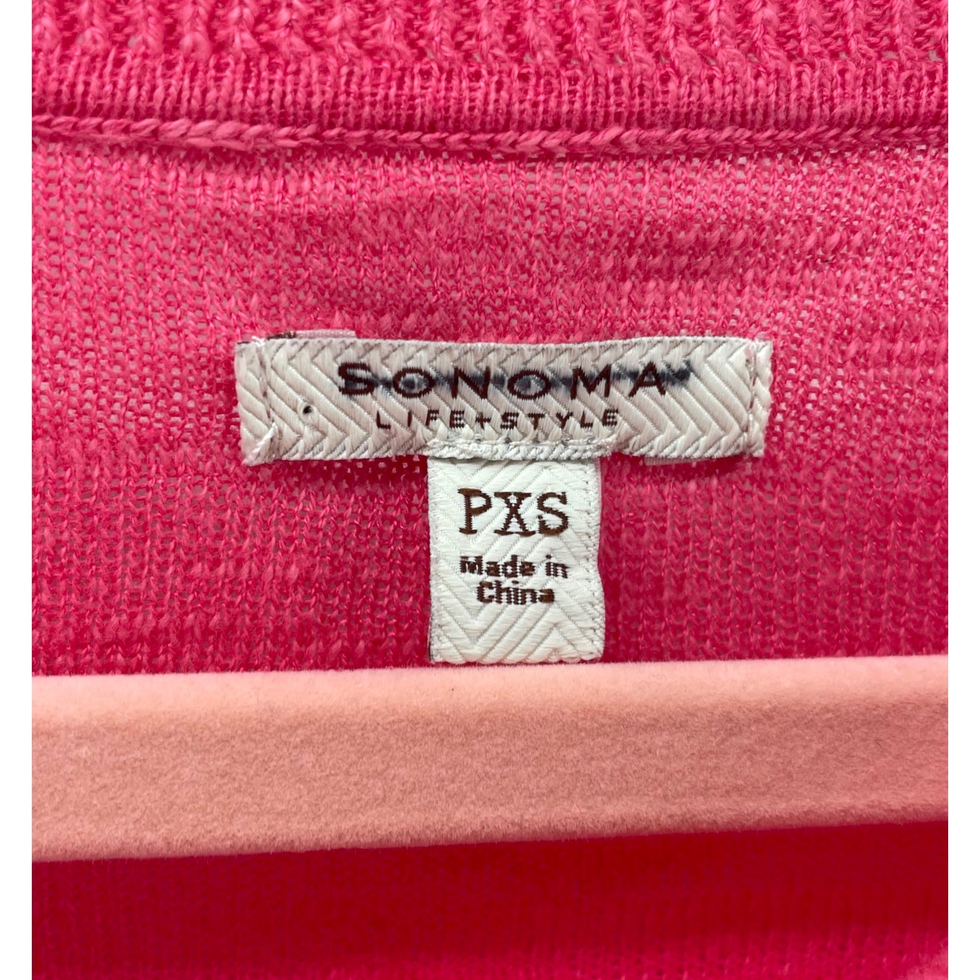 NWOT Sonoma Lifestyle Women’s PXS Pink Crew Neck Sweater