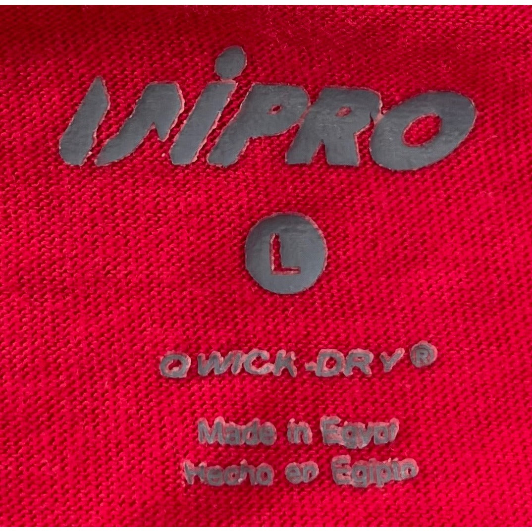 Vipro Men's Size Large Red V-Neck Wick-Dry Workout/Exercise T-Shirt