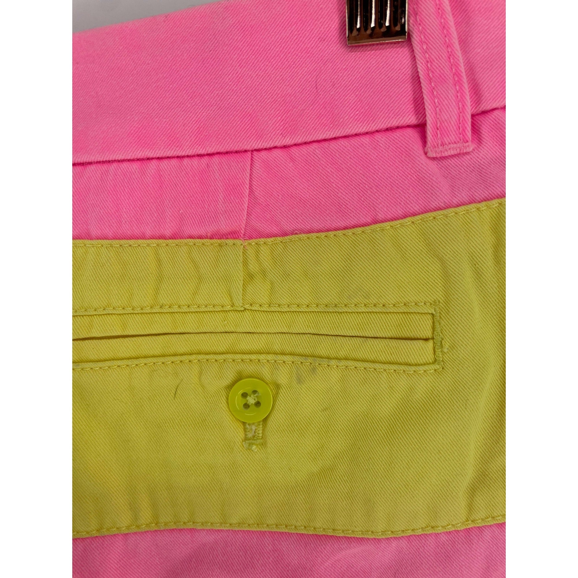 J. Crew Broken In Boyfriend Women's Size 00 Neon Pink & Yellow Shorts