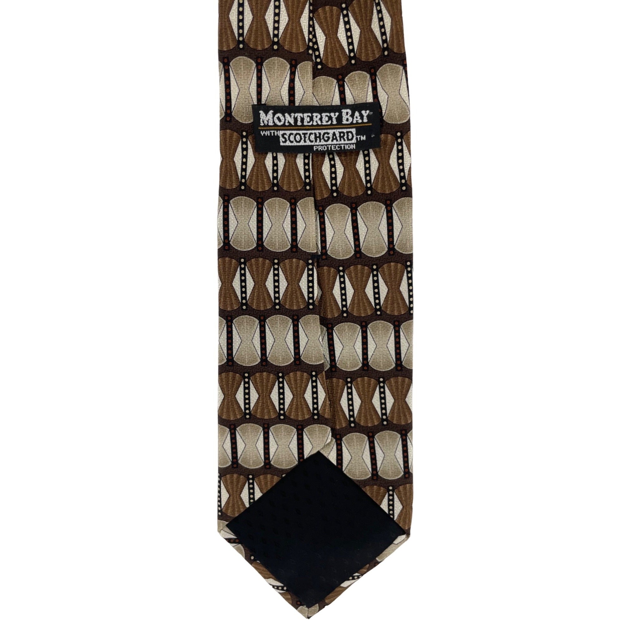 Monterrey Bay Men's Brown & Tan Silk Dress Tie