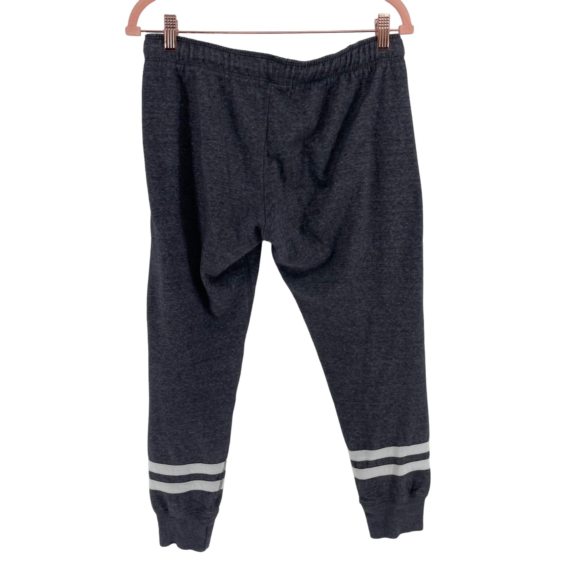 Basix Of America Women's Size Medium Grey/White Sweatpants W/ "Maine" Graphic Message & Moose