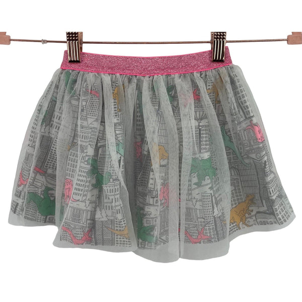 Cat & Jack Size 4T Multi-Colored Dinosaur Print Tulle A-Line Mini Skirt