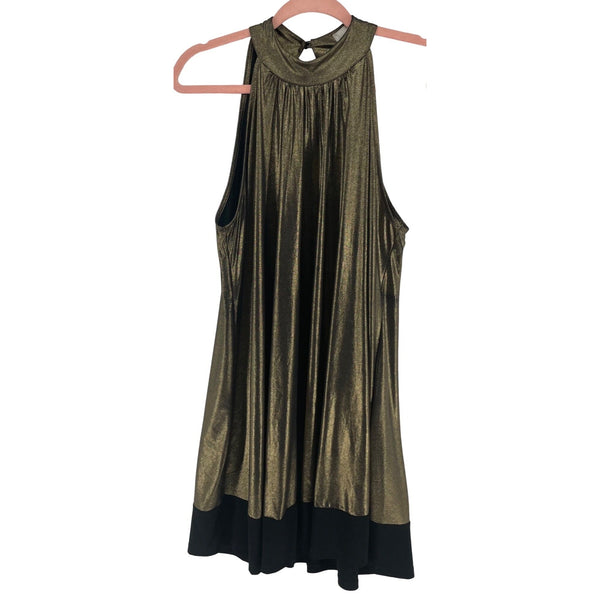 Geri C. New York Women's Size Small/Medium Sleeveless Gold/Black Shimmery Dress