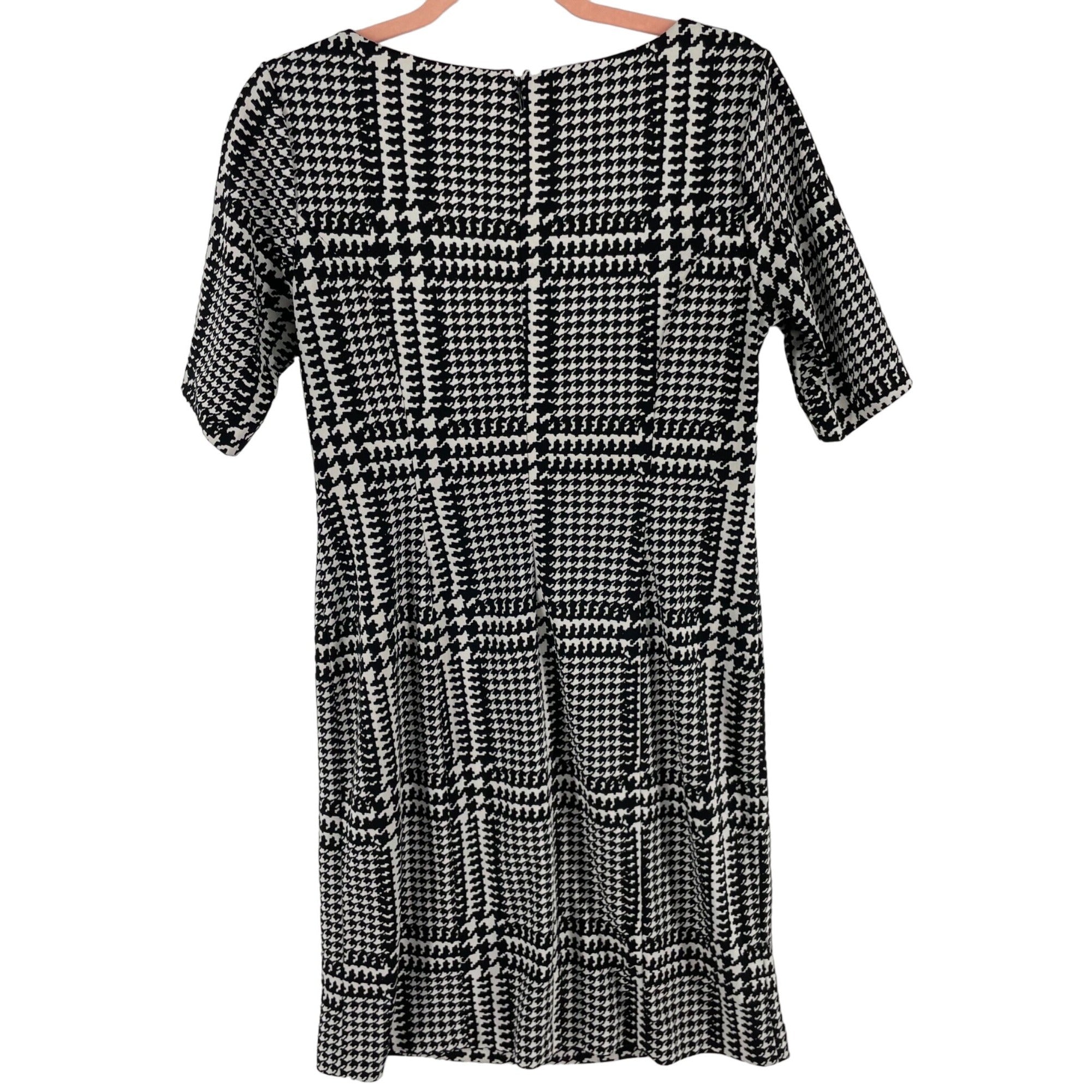 Alfani Women's Size 6 Black & White Houndstooth Print Business Dress