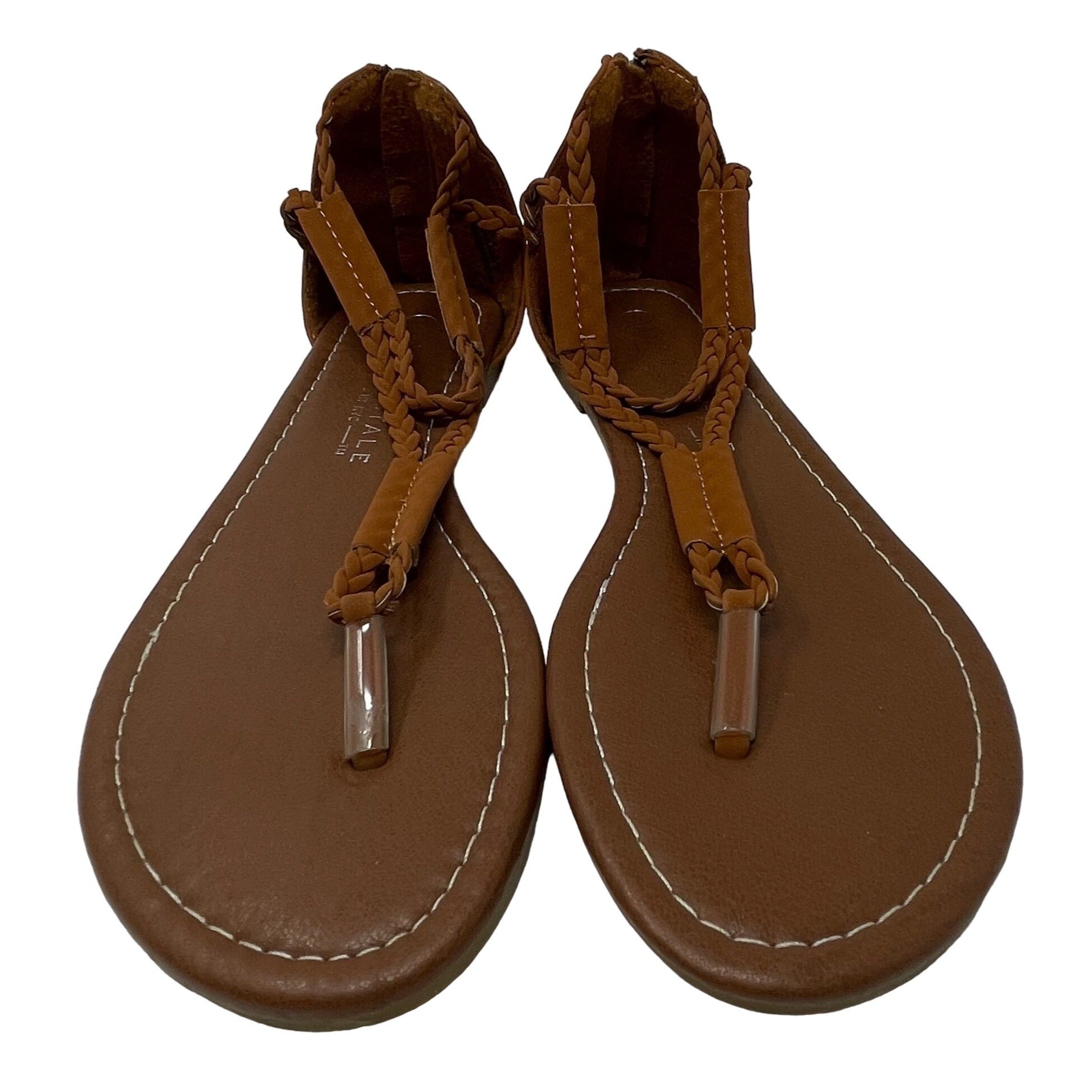 Aeropostale Women's Size 6 Cognac Brown Flat Thong Sandal