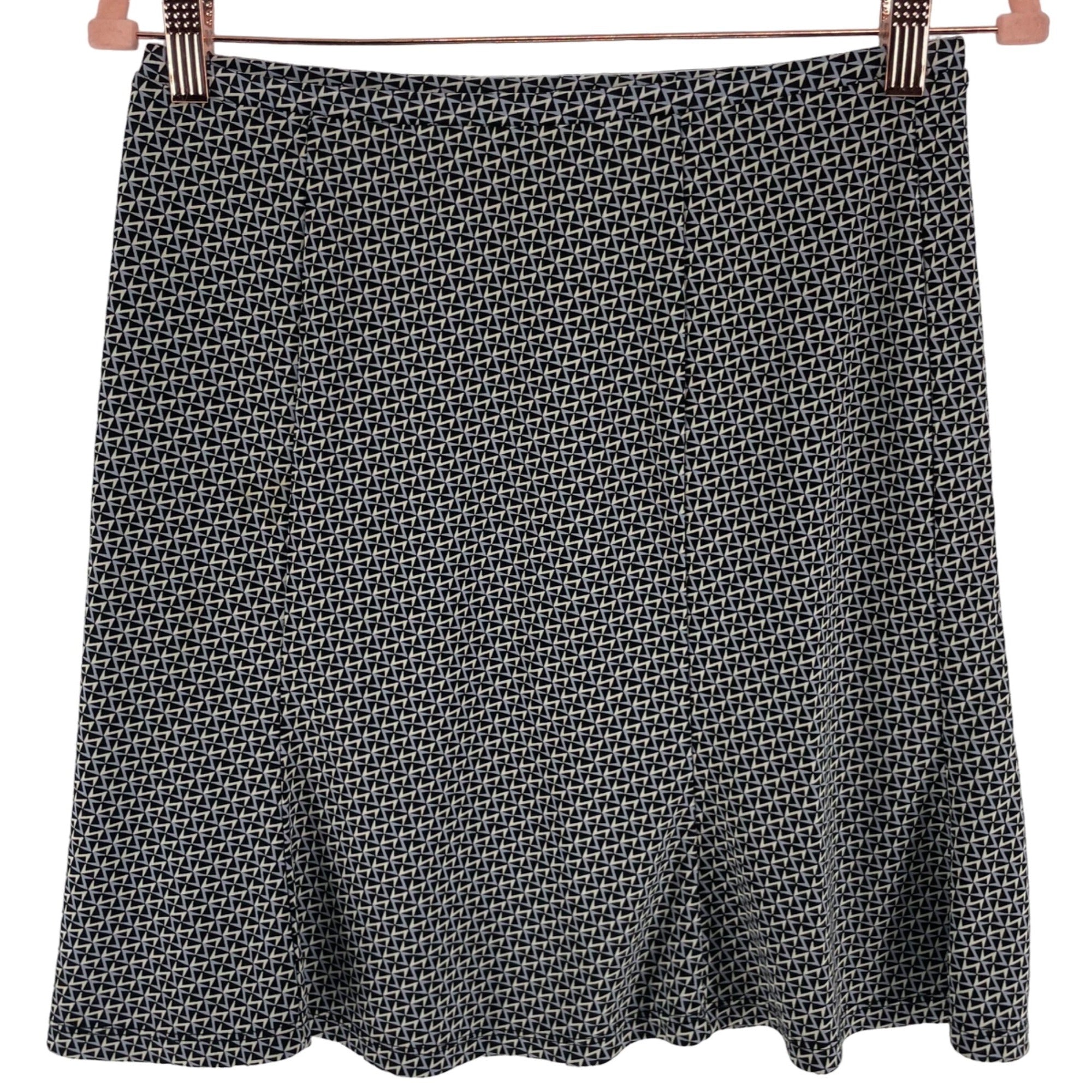 Express Women's Size XS Black, Blue & Cream Pleated Skirt