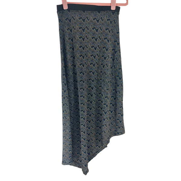 NWOT Zara Women’s Size Small Blue, Black & Orange Long Sparkly Skirt