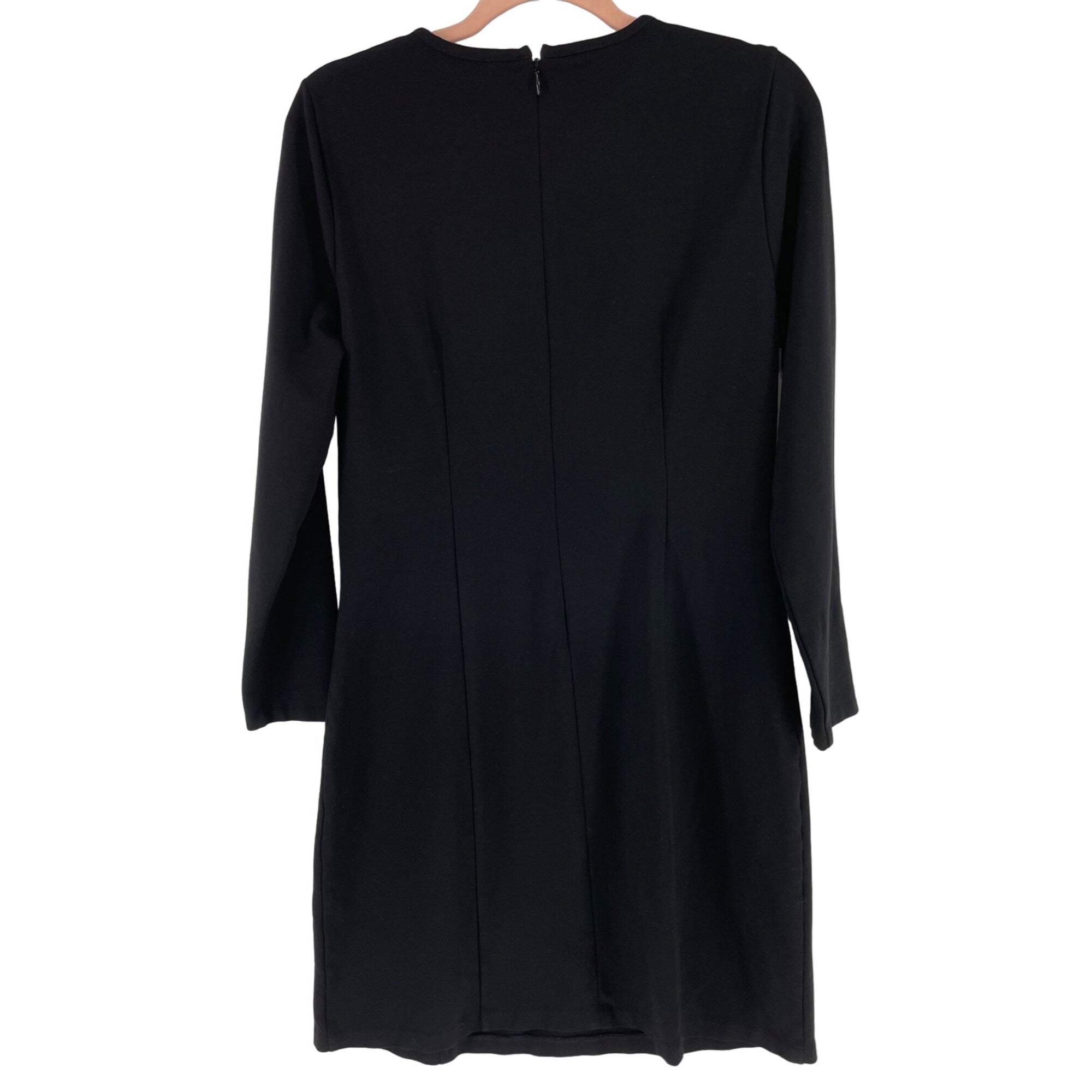 J. Crew Women's Size Medium Black Long-Sleeved Sheath Dress