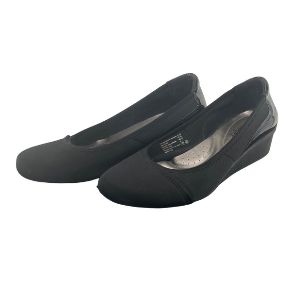 Dexflex Comfort Women's Size 8.5W Black Comfy Wedge Shoes