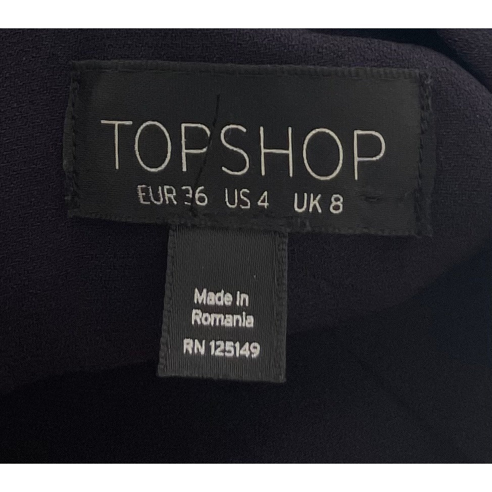 Topshop Women's Size 4 Dark Purple A-Line Dress