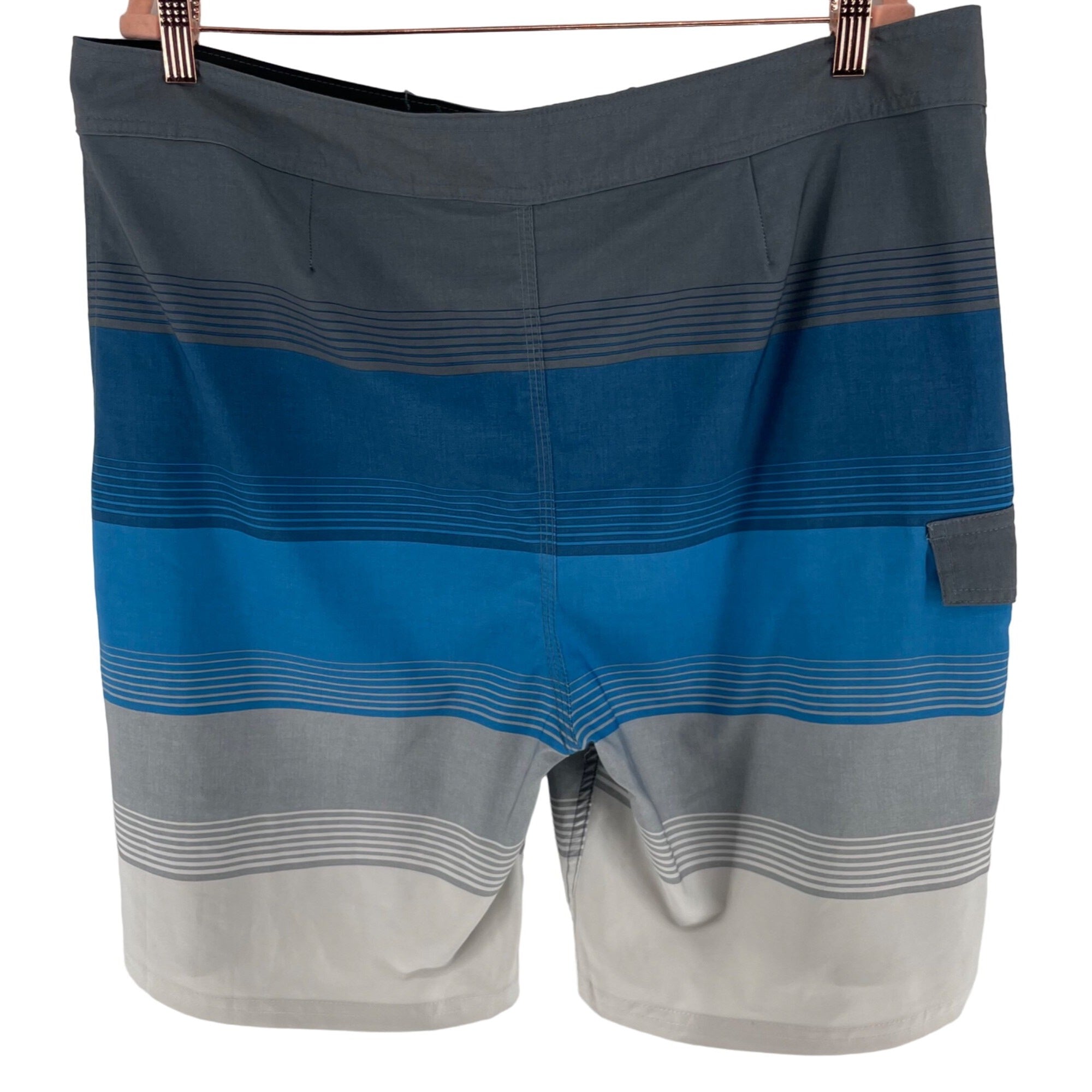 Trinity 38 Men's Size XL (38) Blue/Grey/White Board Shorts