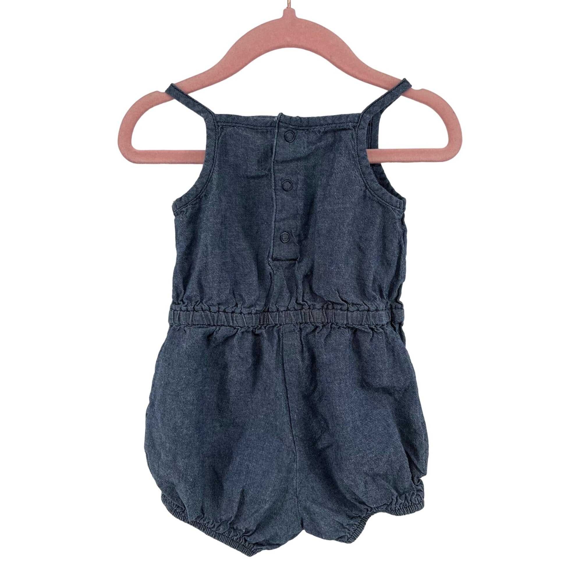 Carter's Baby Girl's Size 12 Months Spaghetti Strap Denim Onesie