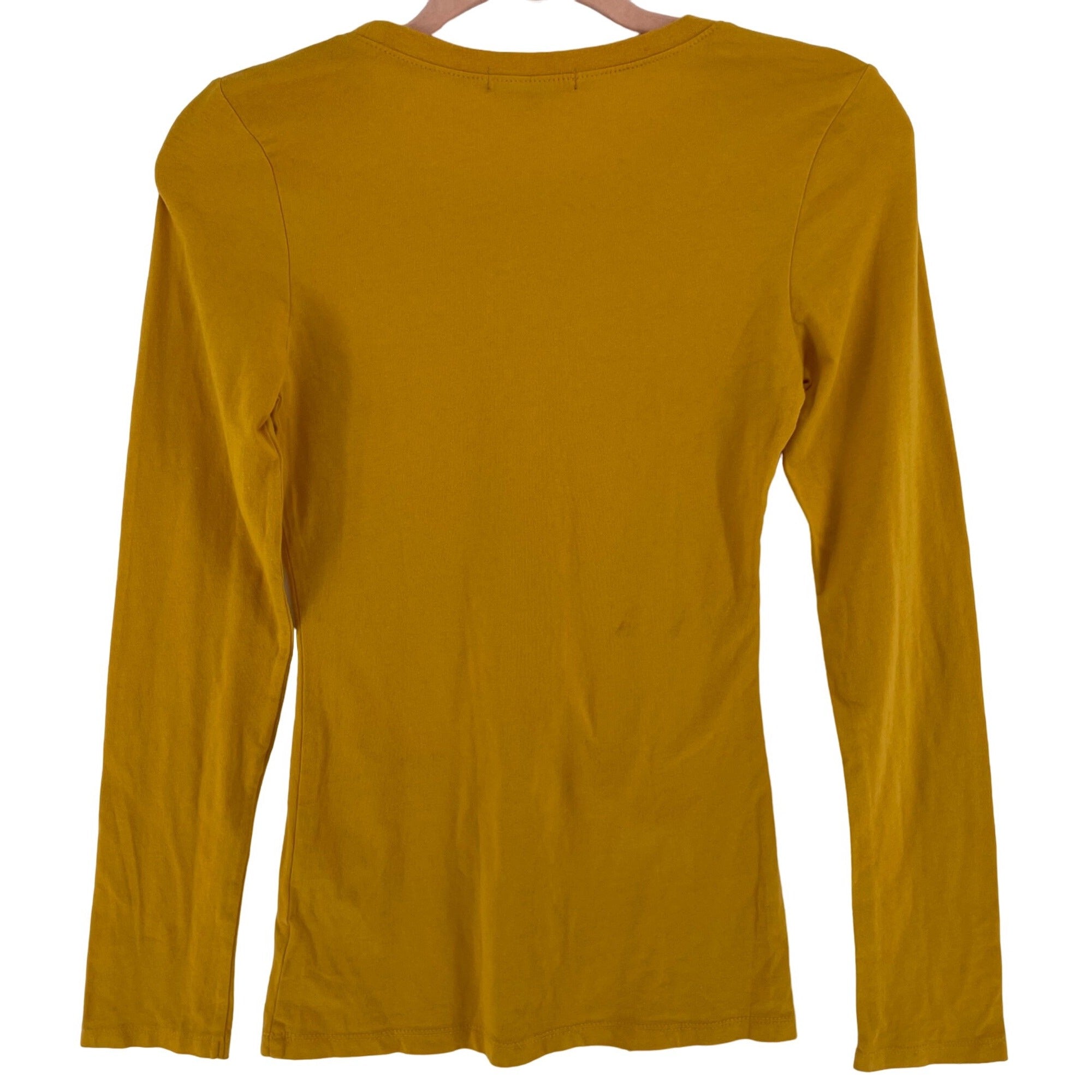 Ambiance Women's Size Small Mustard Yellow Long-Sleeved Top