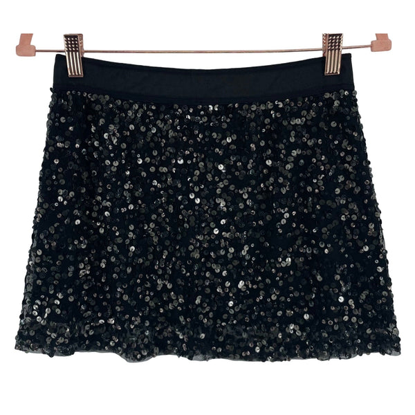 Chan Luu Women's Size XS Black Sequin Designer Mini Skirt