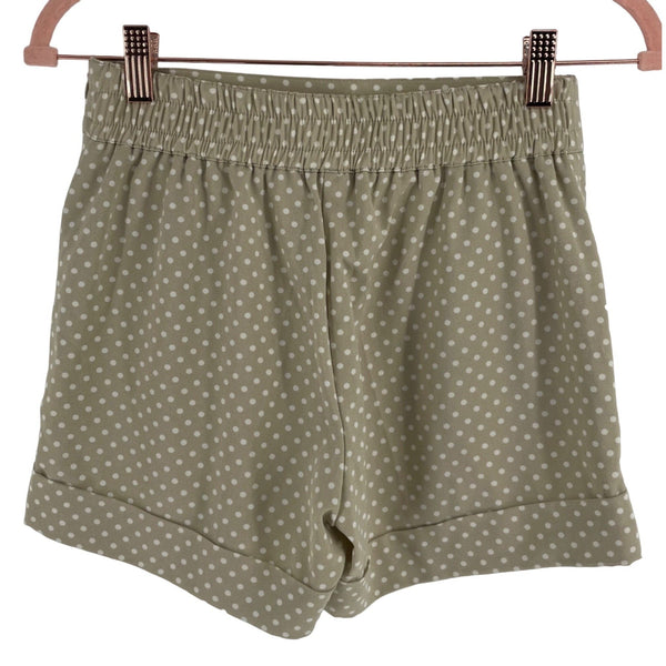 NWOT New York & Co. Women's Size 0 Tan & White Polka Dot Dress Shorts