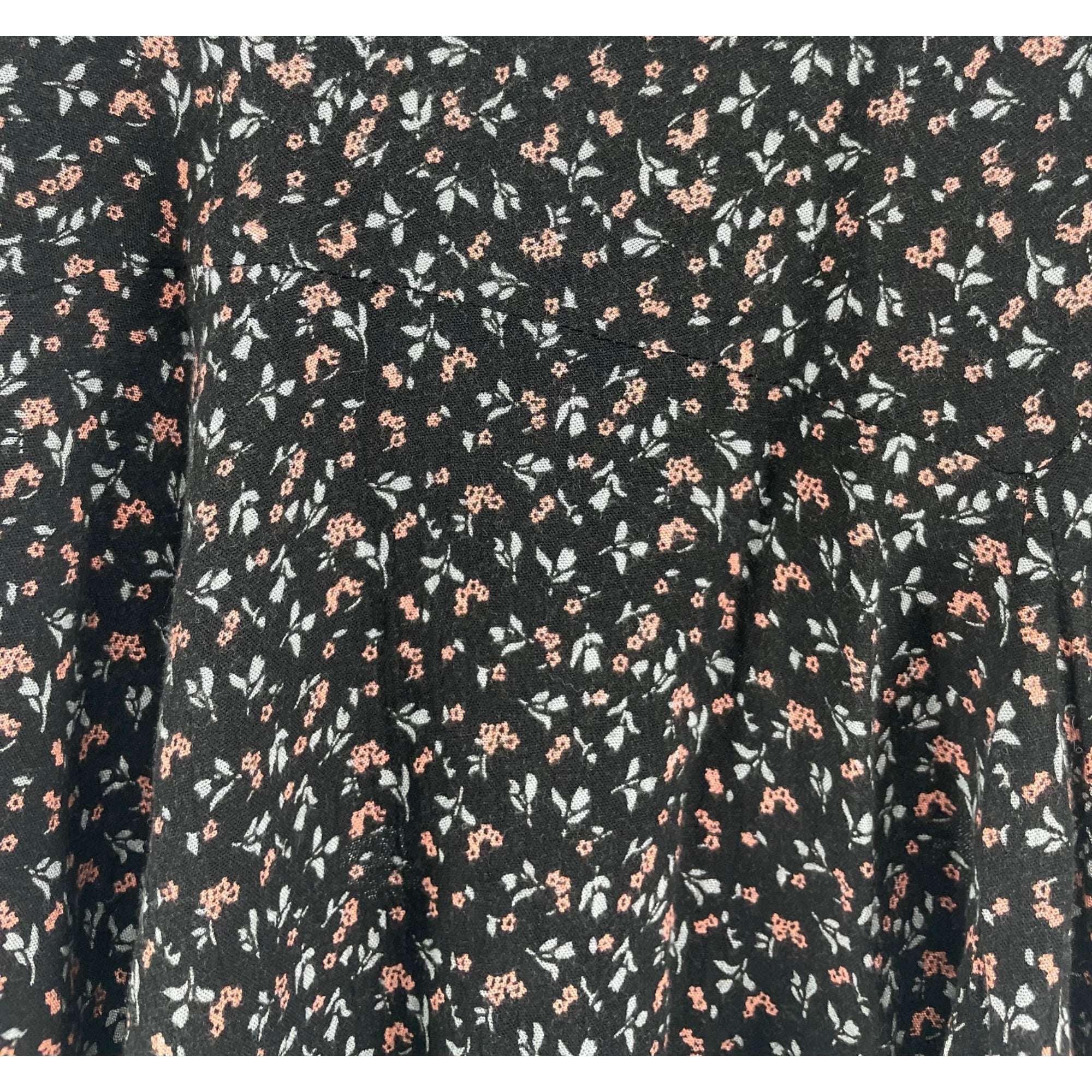 Kimchi Blue Women's Size 4 Black/Grey/Pink Floral A-Line Flowy Mini Skirt