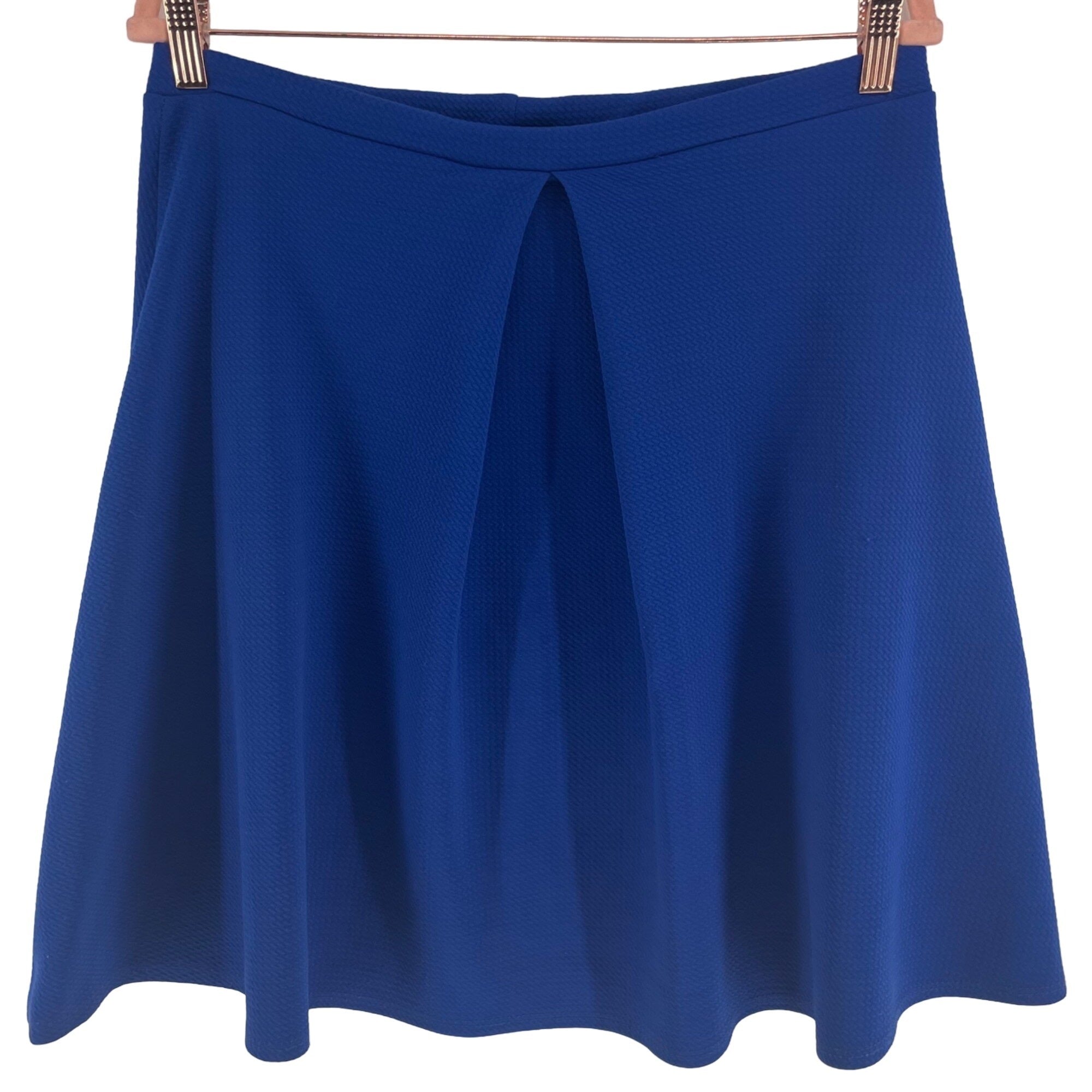 MYTH Women's Size Large Cobalt Blue Pleated A-Line Mini Skirt