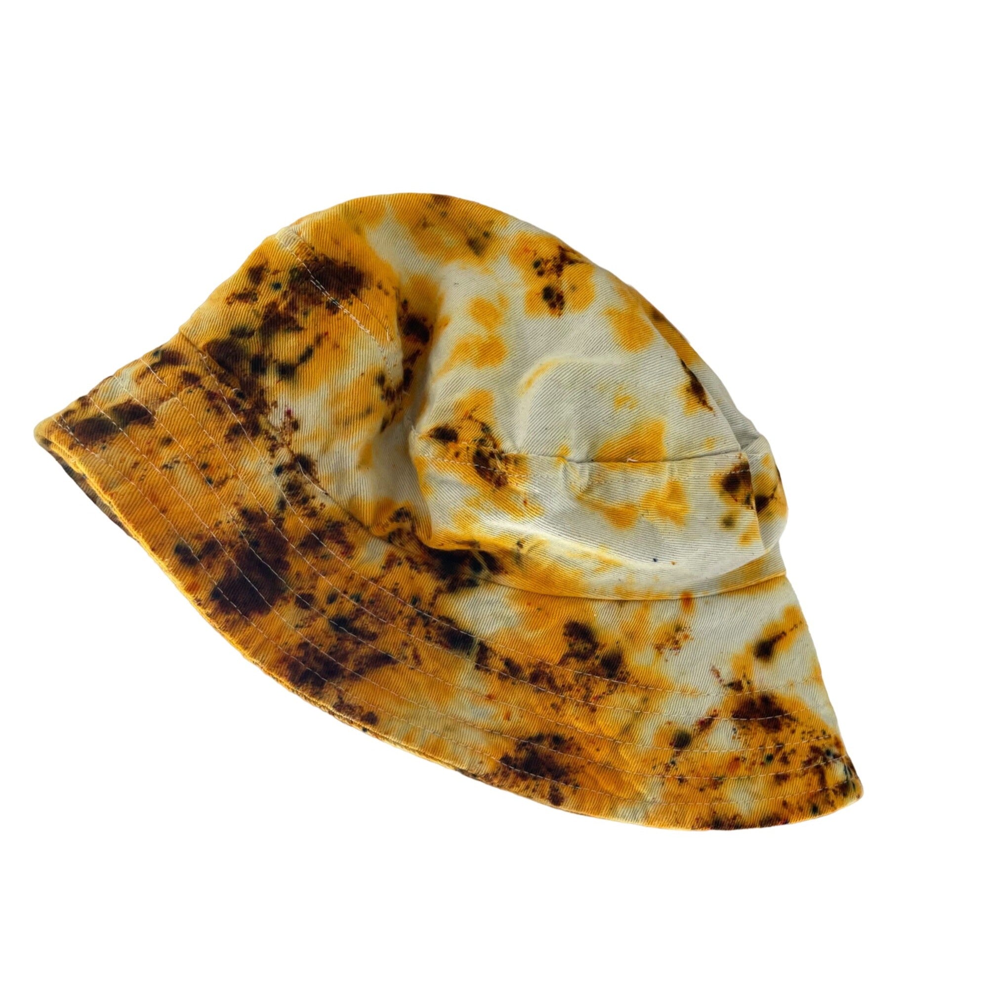 Women's Size XS Orange & White Tie Dye Yehasso Bucket Hat