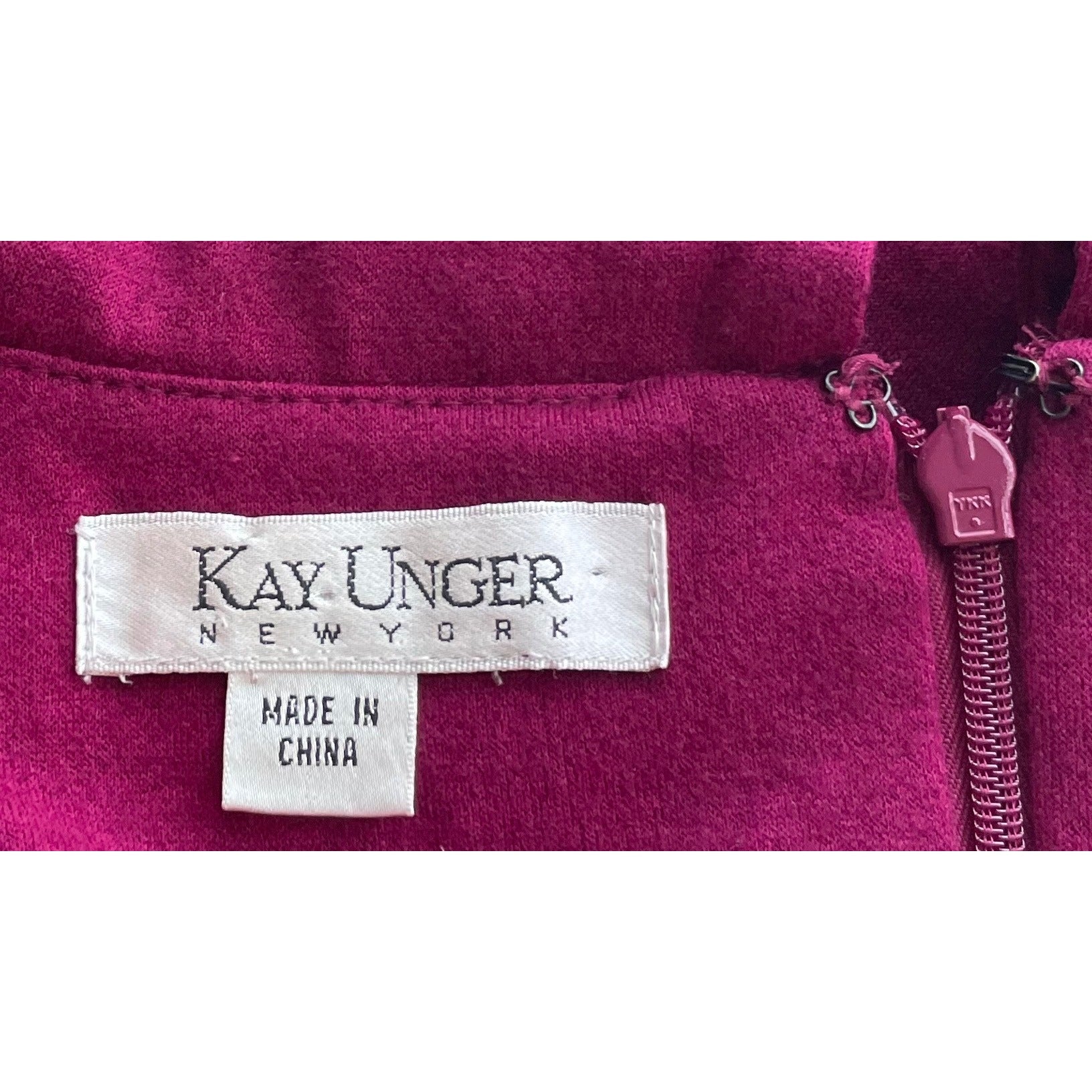 Kay Unger New York Women's Size Medium Magenta Sheath Dress