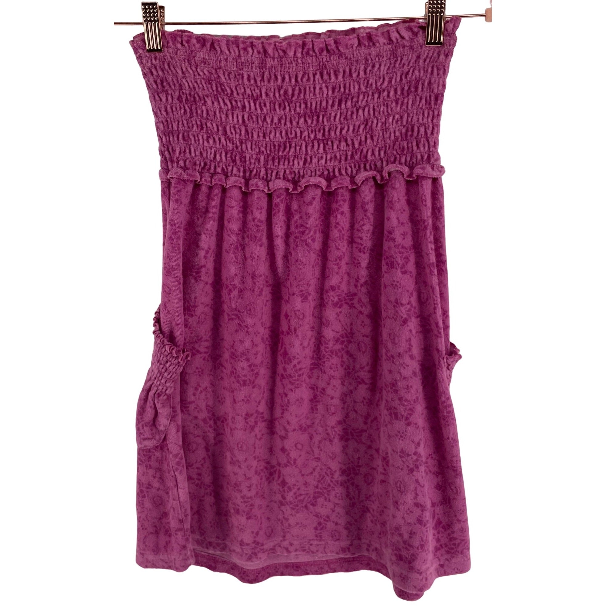 Xhilaration Women's Size Small Magenta Purple/Pink Strapless Cover-up Dress