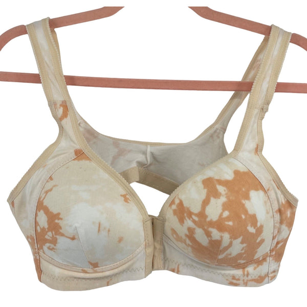 NWOT Women's Size 44E Orange & White Padded Bra