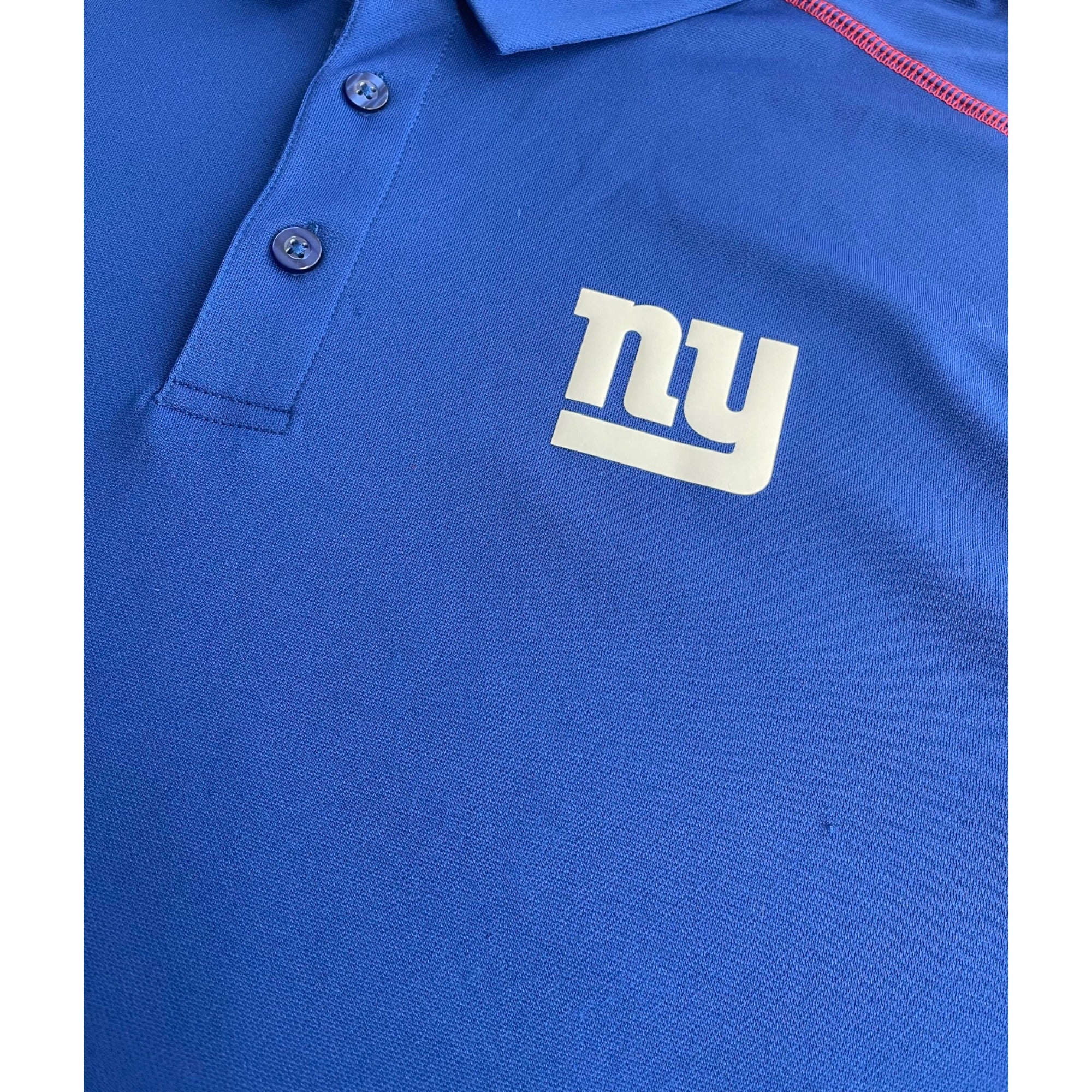 Majestic Cool Base Men's Blue NY Giants Polo Shirt Size XXL