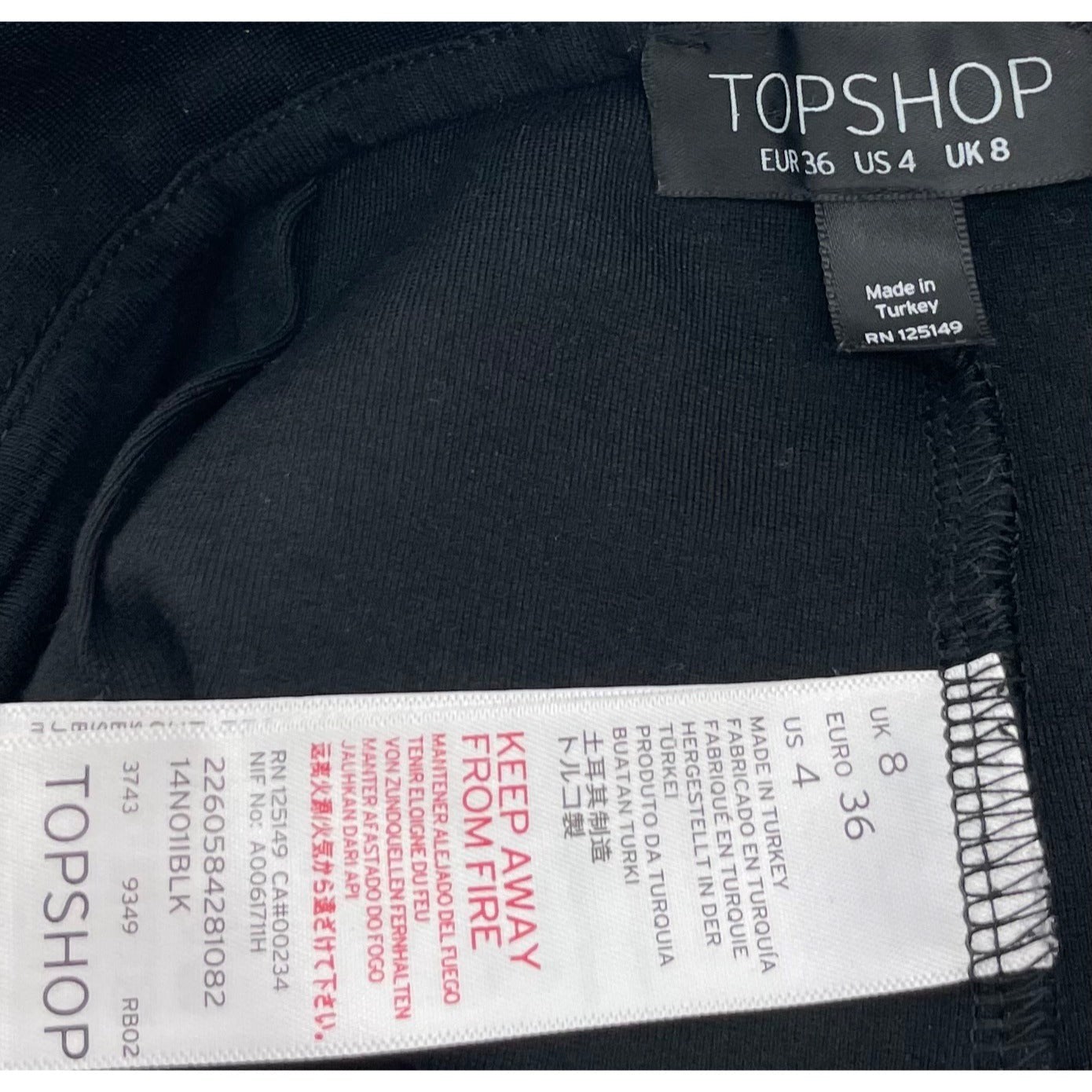 Topshop Women's Size 4 Black Lace Trim High-Waisted Shorts