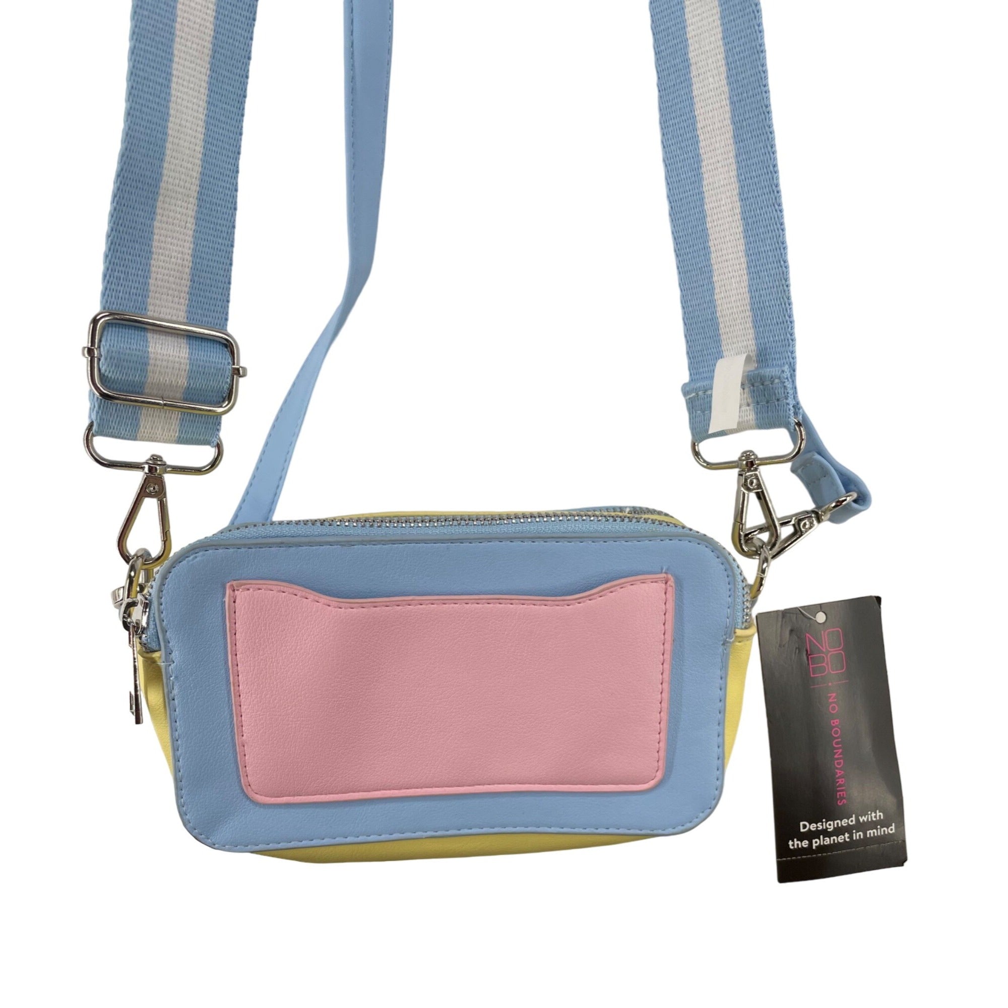 NWT No Boundaries Girl's Pink, Yellow & Blue Camera Crossbody Bag