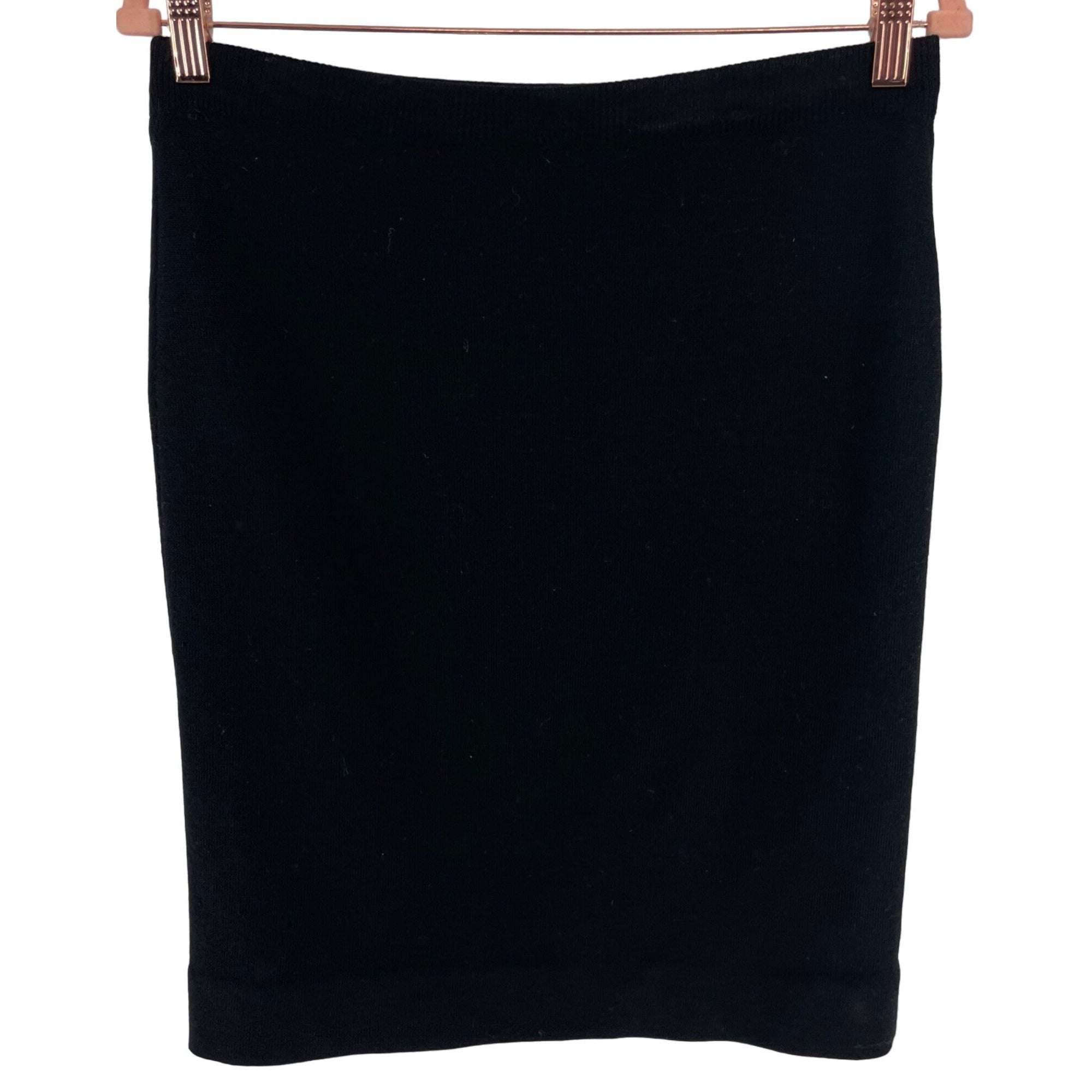 Jennifer Moore Petites Women's Size Medium Black Lambswool Skirt