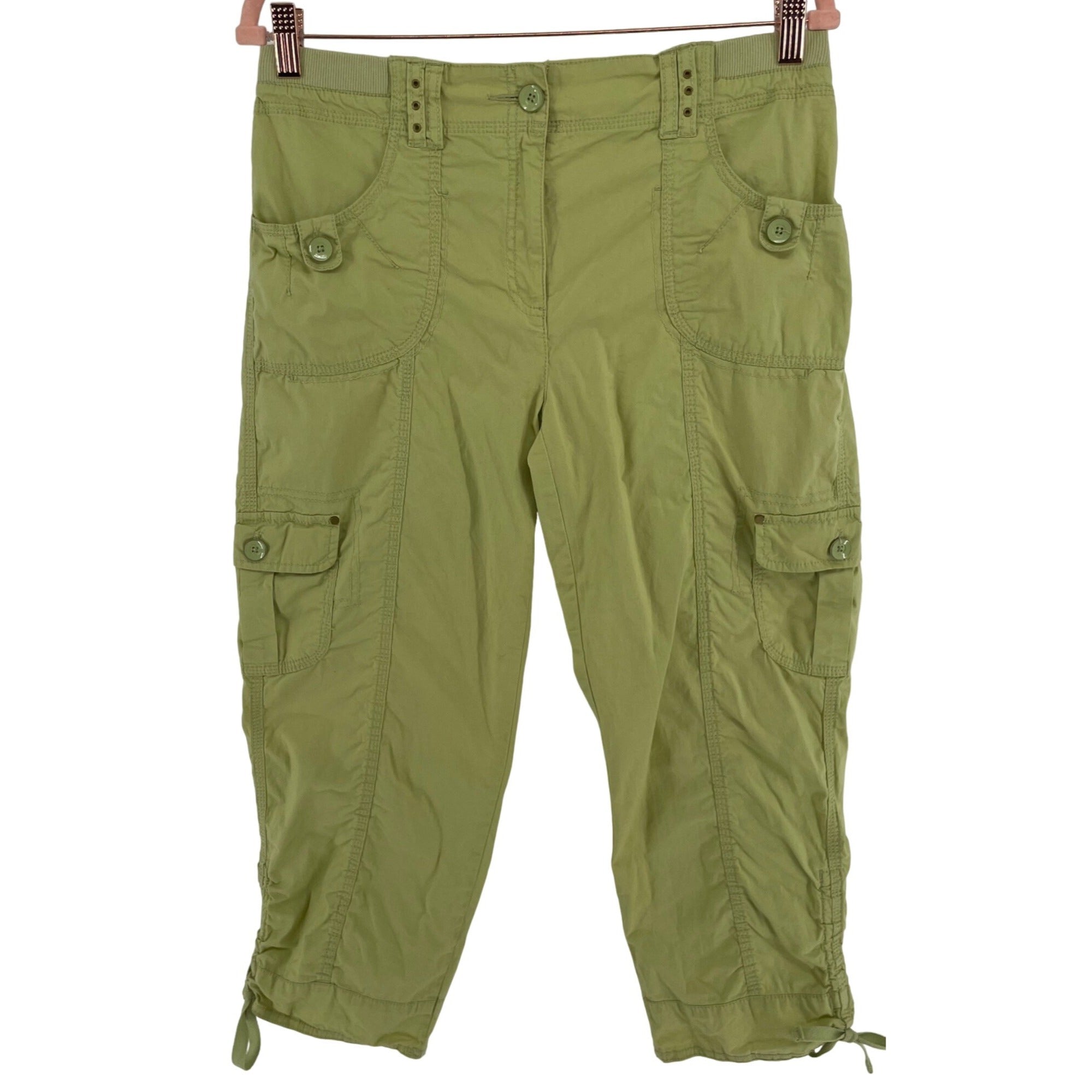 Chico's Women's Size .5 Chop Green Cargo Cropped Pants