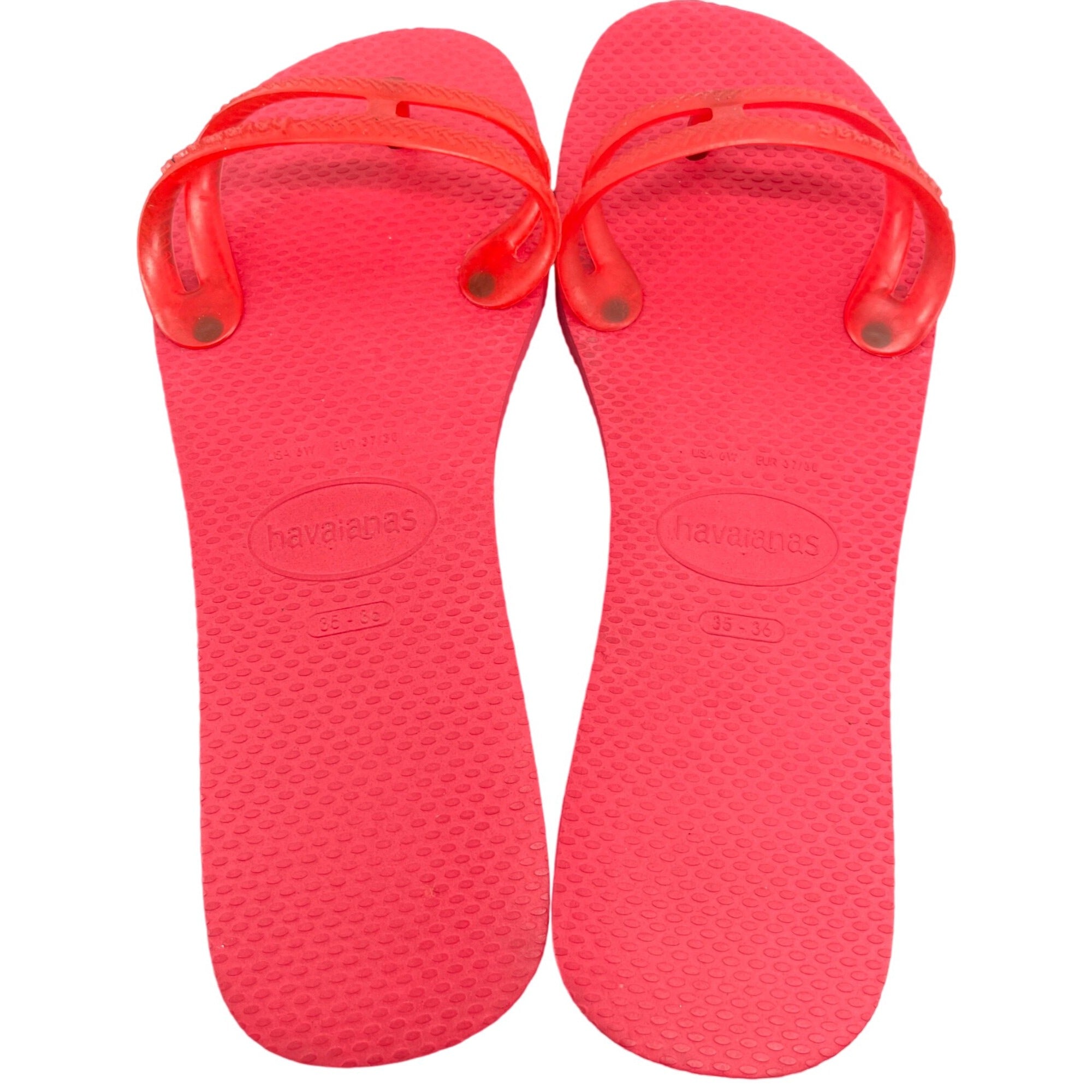 Havaianas Women's Size 6 Coral Pink Flip Flops