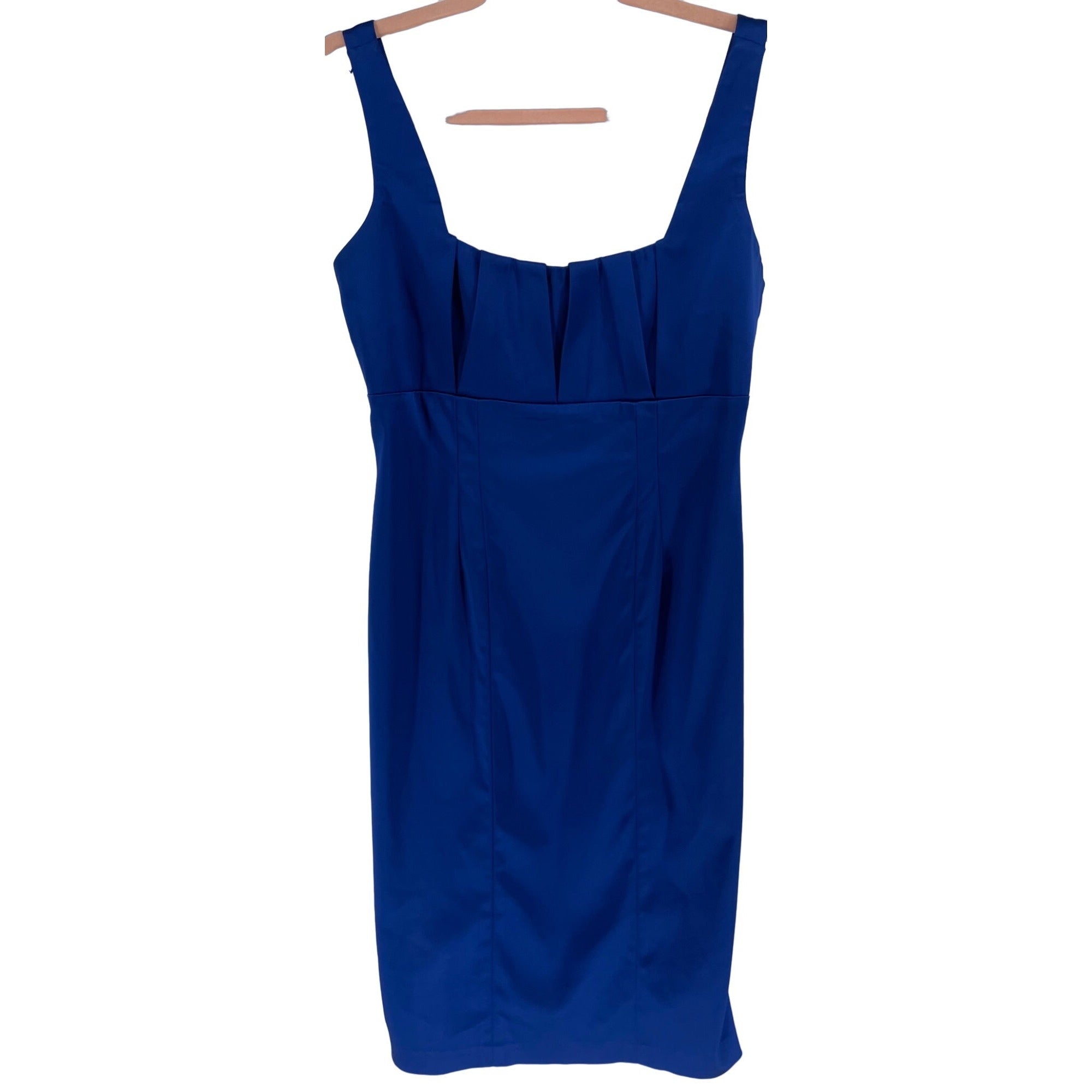 Calvin Klein Women's Size 4 Cobalt Blue Satin Sleeveless Cocktail Dress