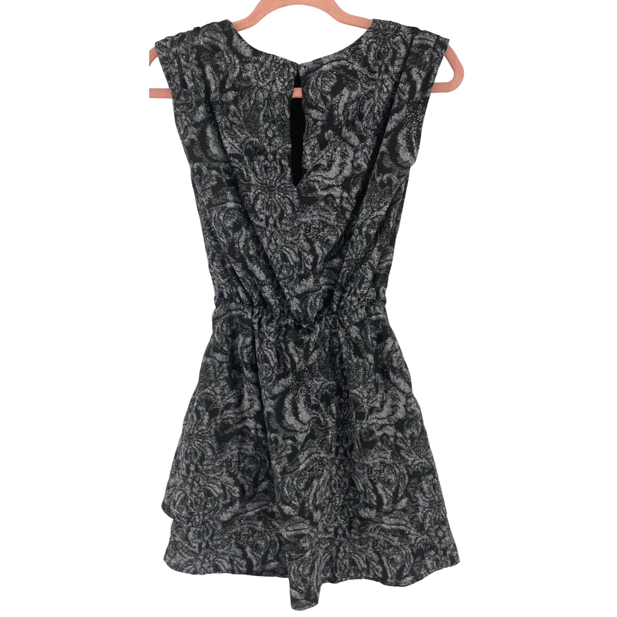 H&M Women's Size 2 Black/Grey/Black/White Sleeveless Mini Dress