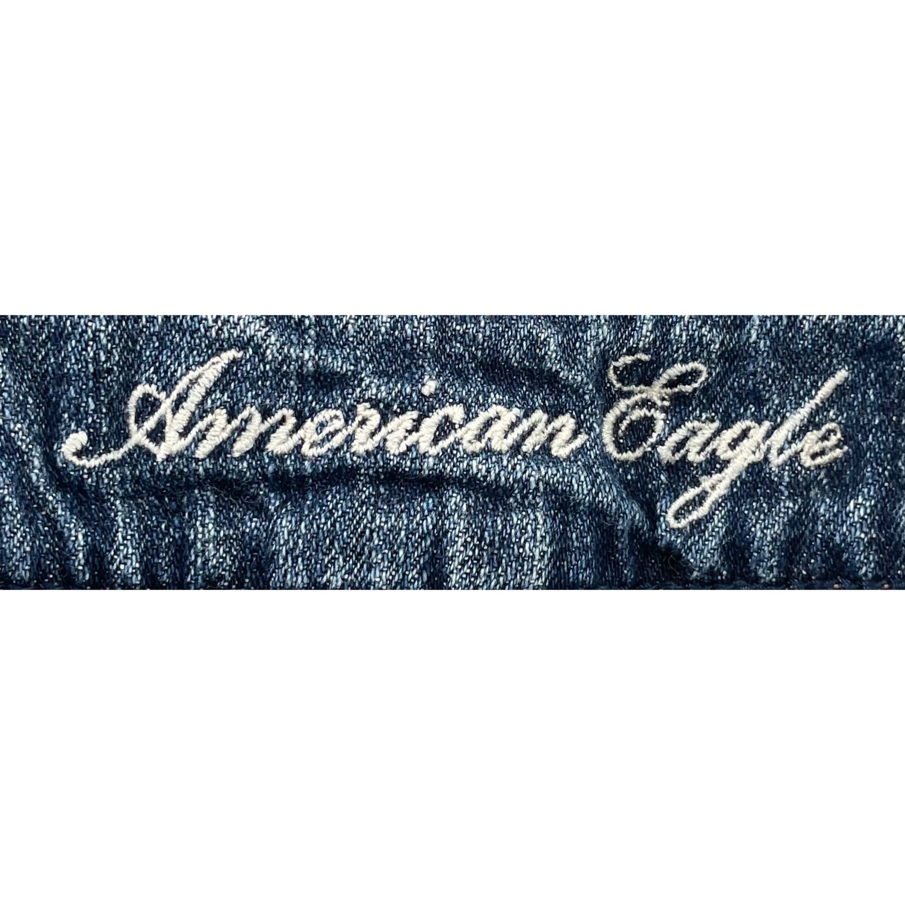 American Eagle Women's Size 0 Sparkly Blue Jean Denim Rip-Off Shorts