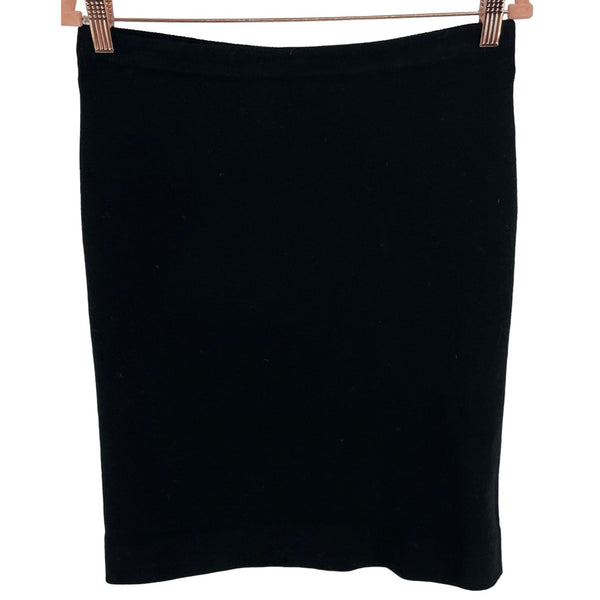 Jennifer Moore Petites Women's Size Medium Black Lambswool Skirt