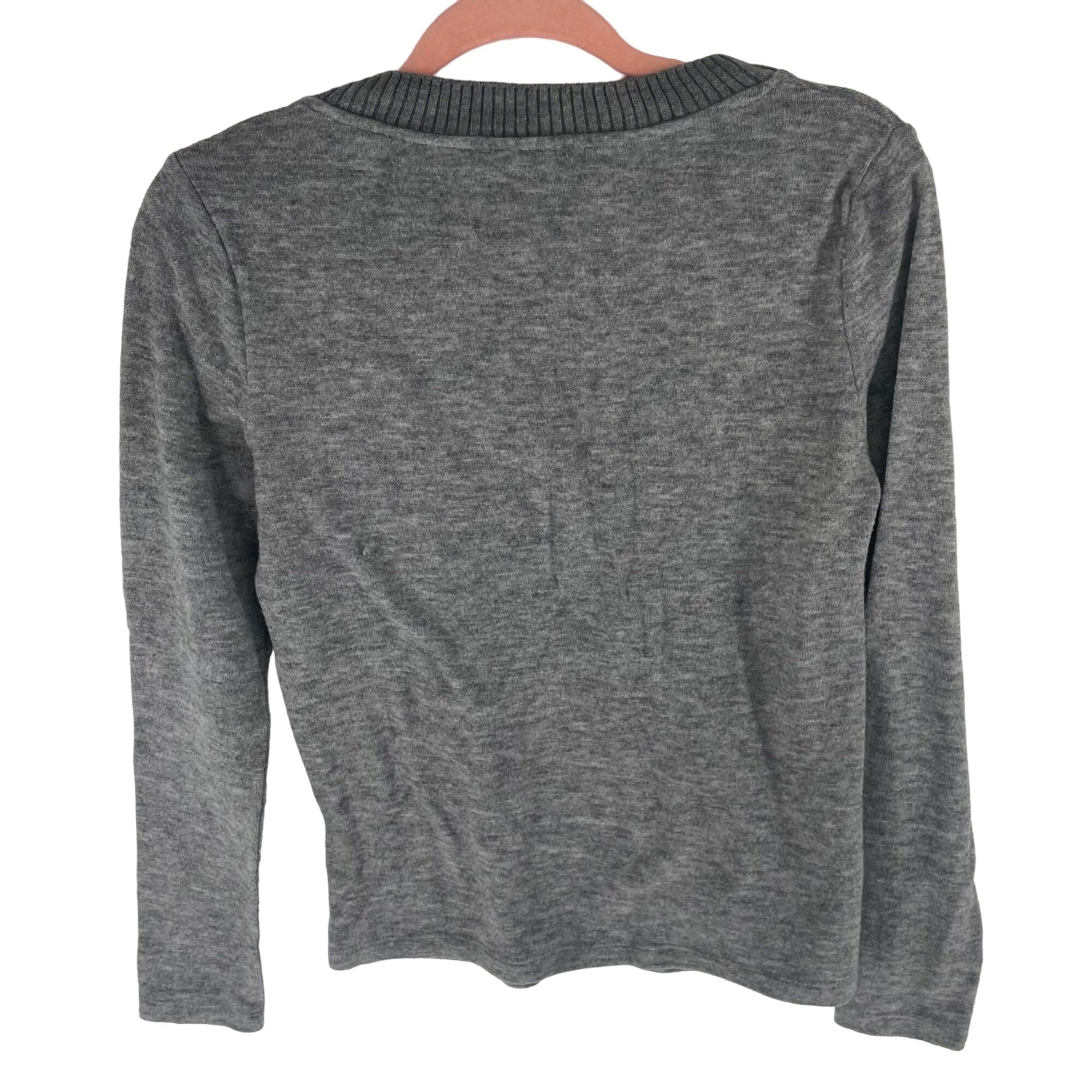 MNG Women's Size Small Grey V-Neck Sweater