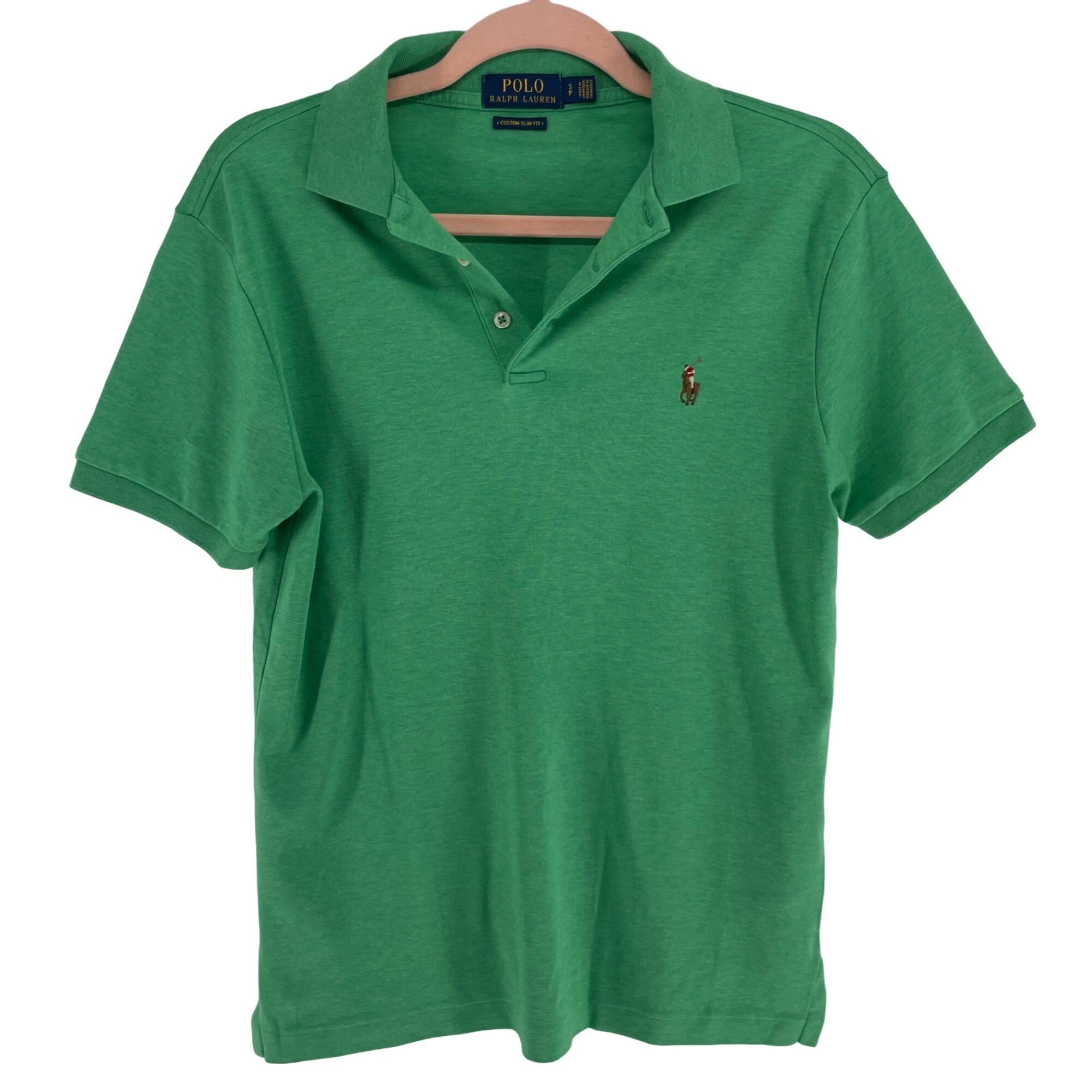 POLO Ralph Lauren Men's Size Small Green Collared Polo Shirt