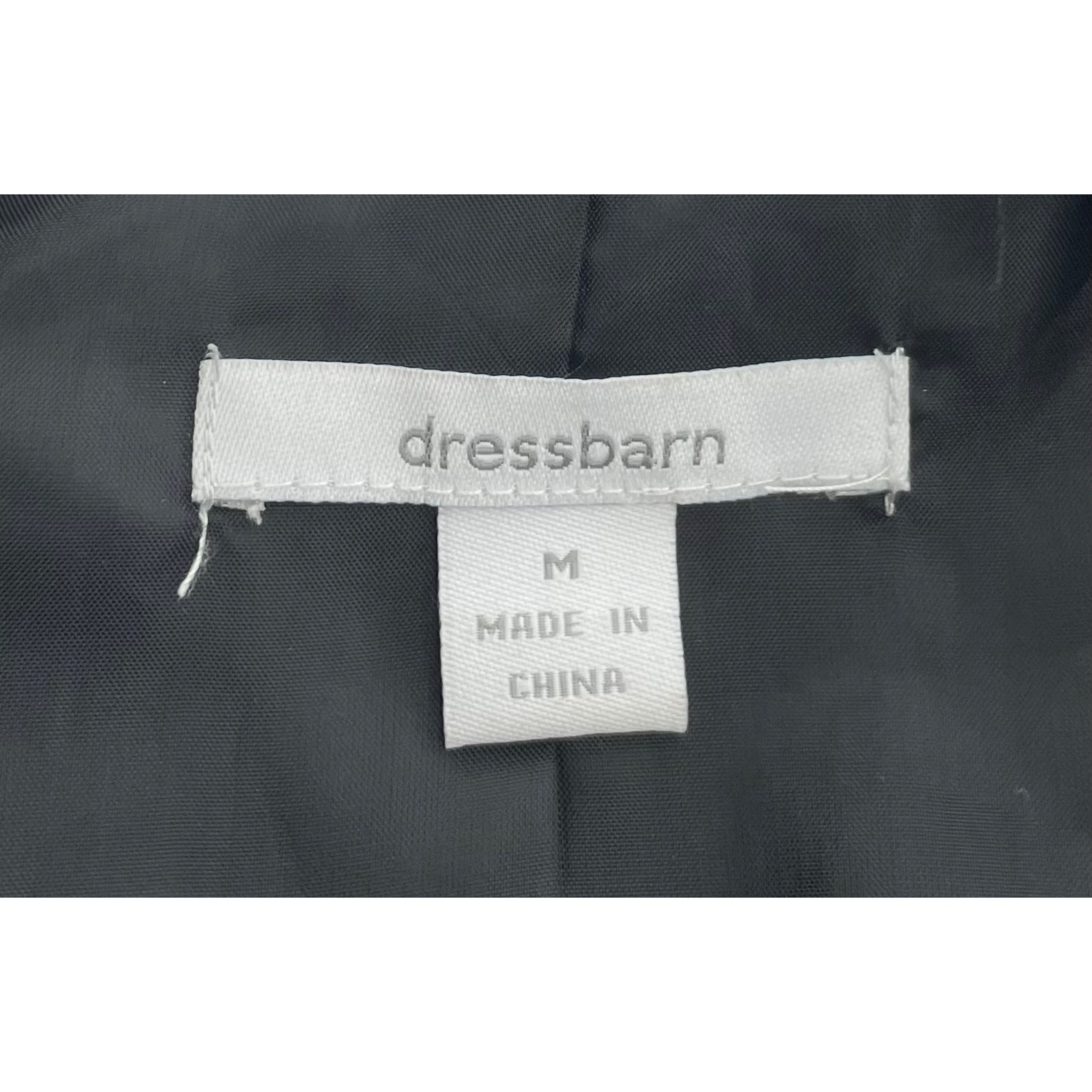 Dressbarn Women's Size Medium  Black Collared Cropped Bolero Jacket