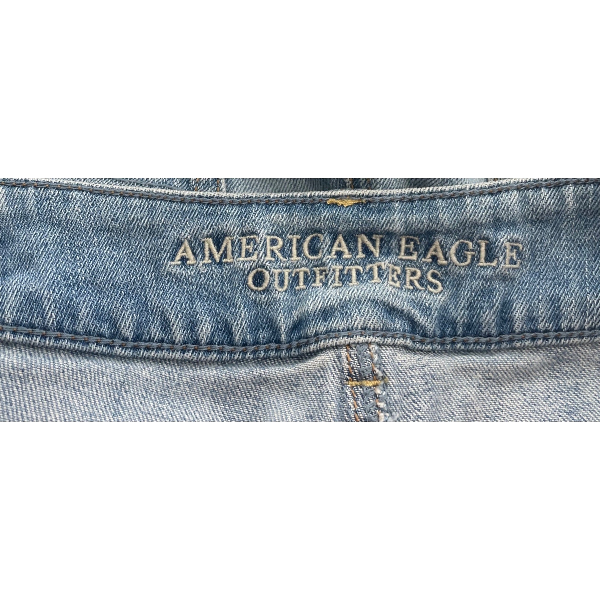 American Eagle Women's Size 0 Artist Crop Stretch Distressed Straight-Leg Jeans