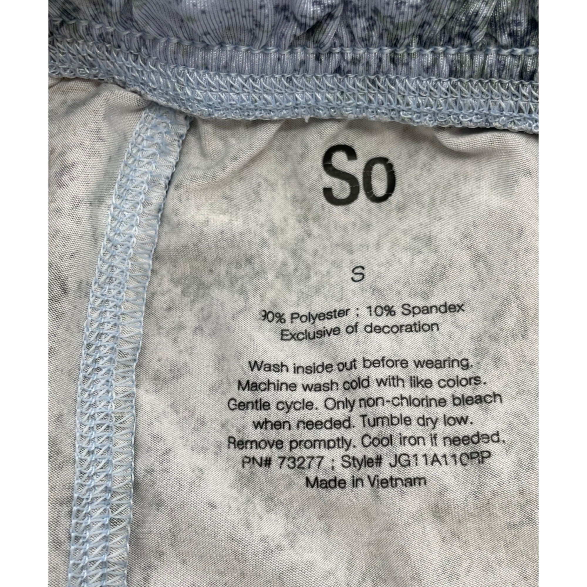 So Women's Size Small Blue Elastic Waistband Casual Drawstring Shorts
