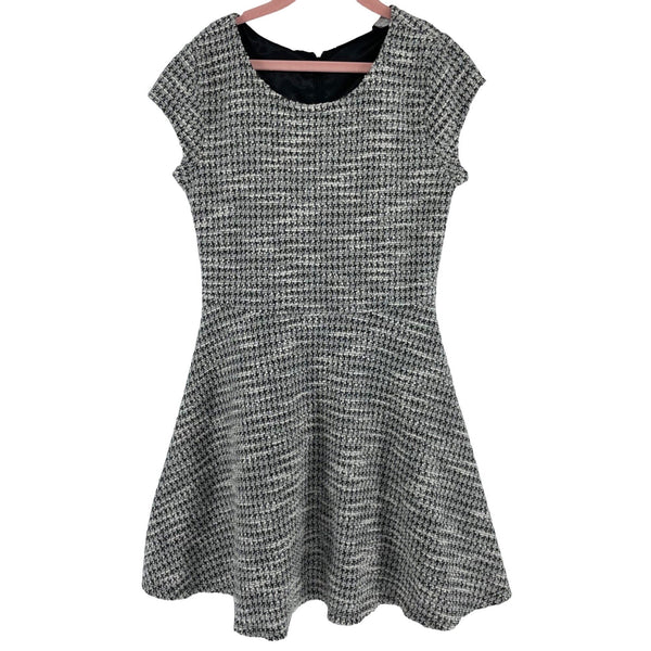 Place Girl's Size Large (10-12) Grey/White Sparkly Tweed A-Line Dress