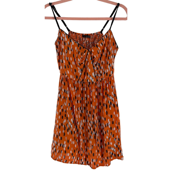 Fire Los Angeles Women's Size Small Orange/Black/White Spaghetti Strap Mini Dress