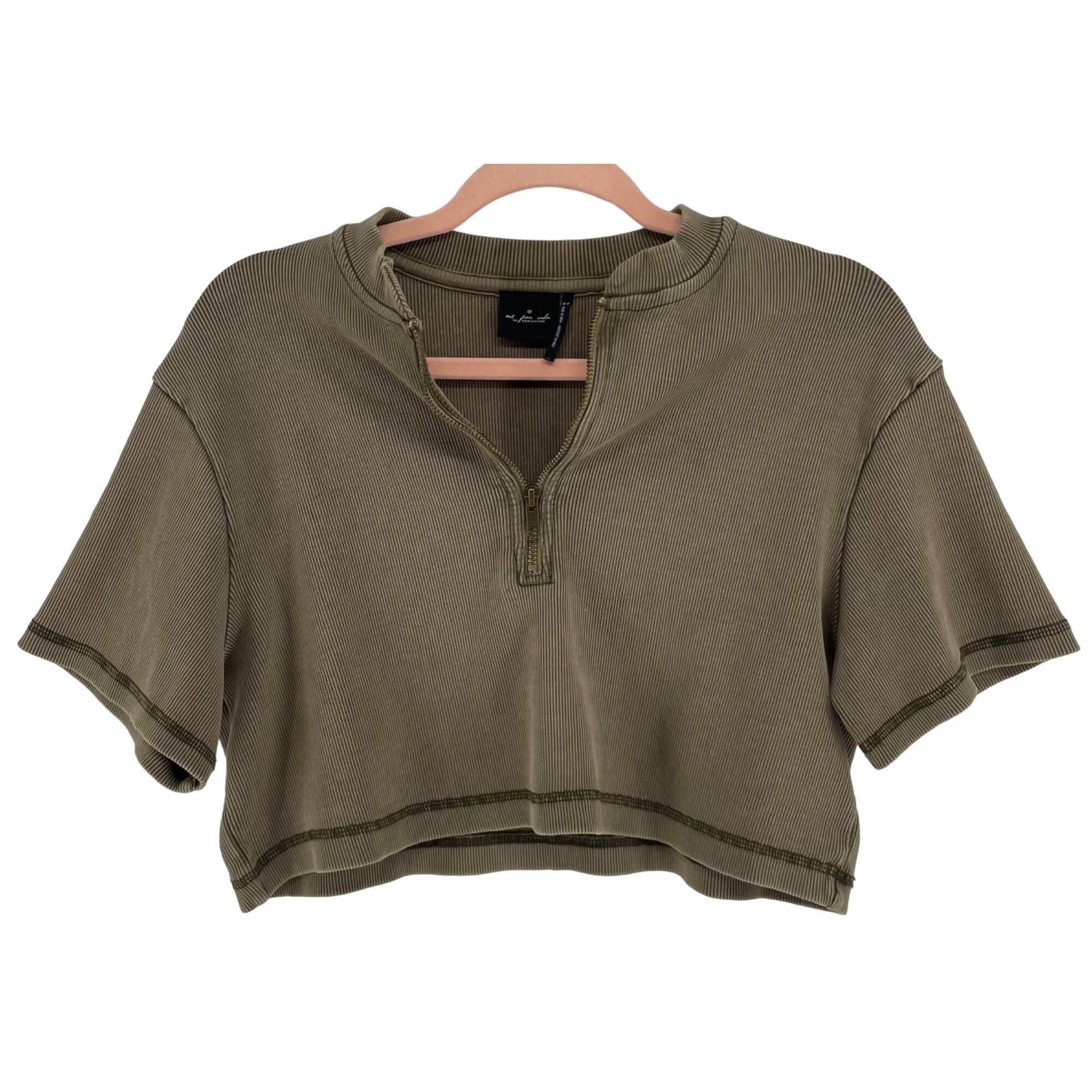 Urban Outfitters Women's Size Medium Olive Green Crop Top