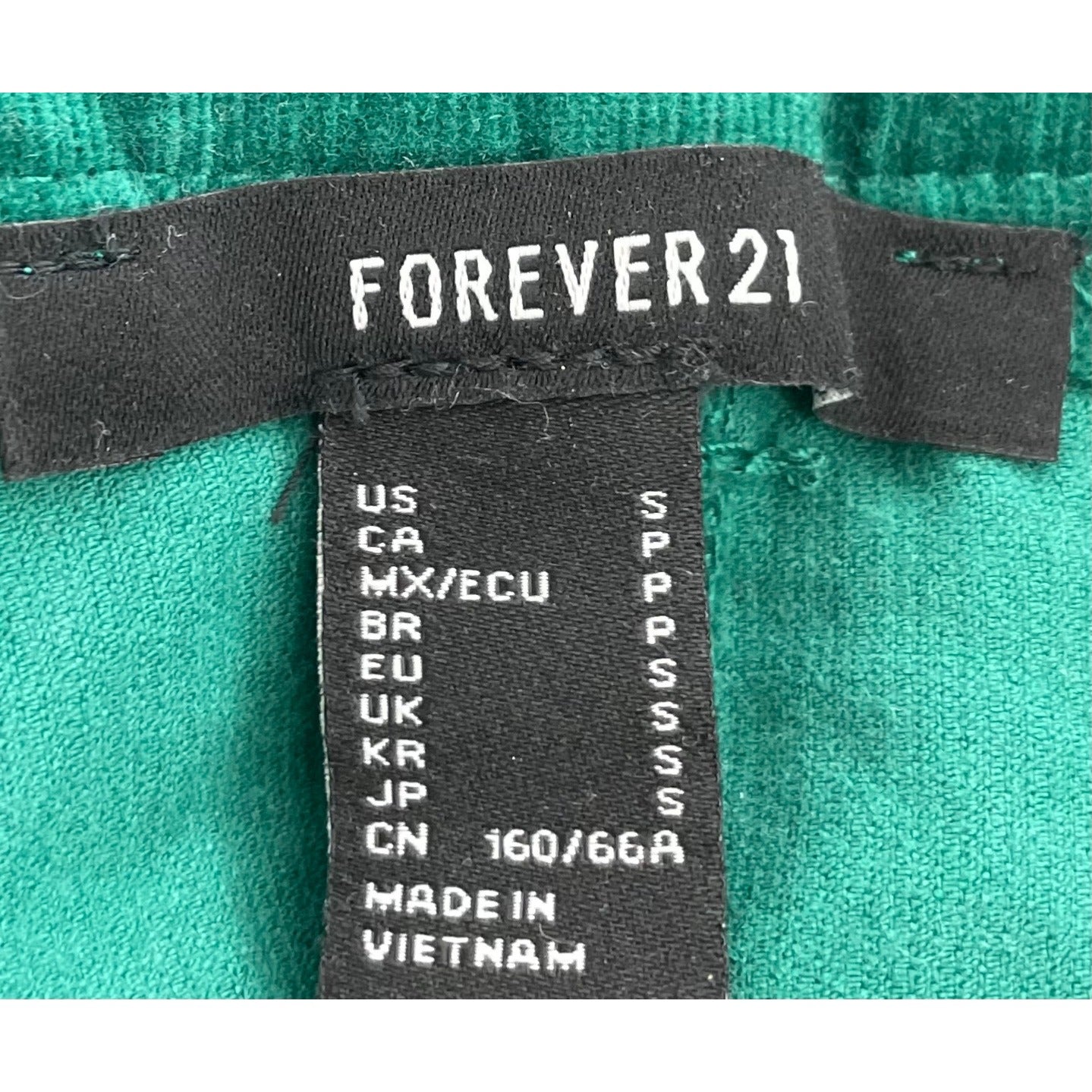 Forever 21 Women's Size Small Forest Green Corduroy A-Line Pleated Mini Skirt