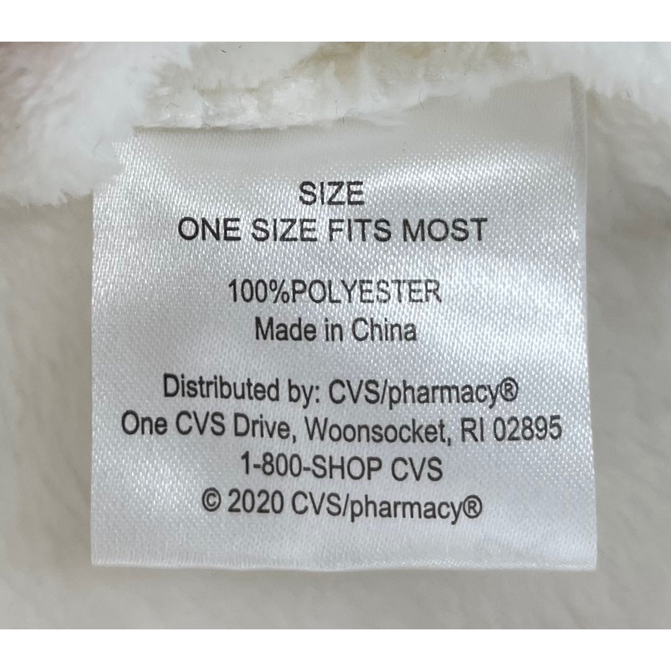 CVS Pharmacy Women's One Size Fits Most White Cozy Plush Bathrobe W/ Sash