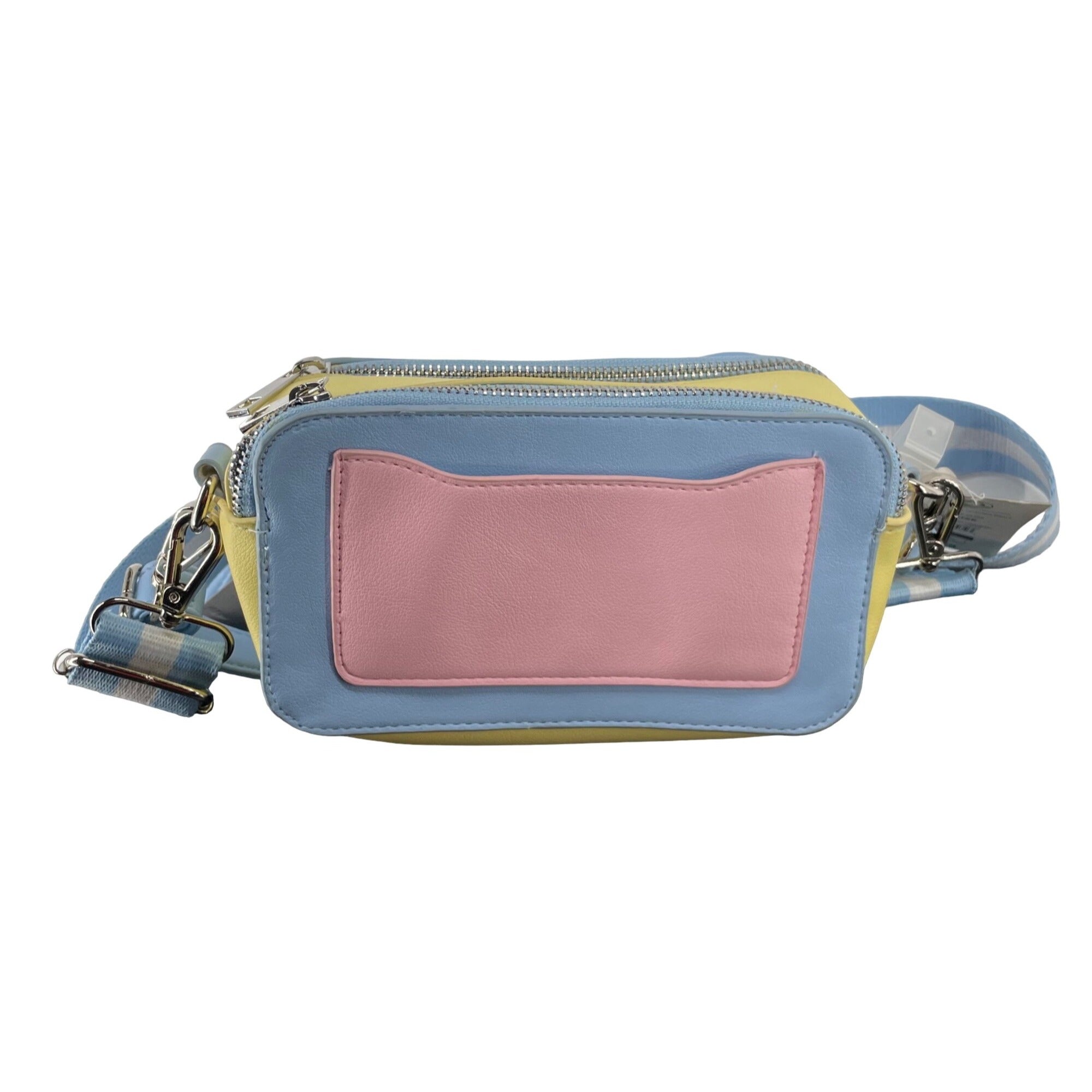 NWT No Boundaries Girl's Pink, Yellow & Blue Camera Crossbody Bag